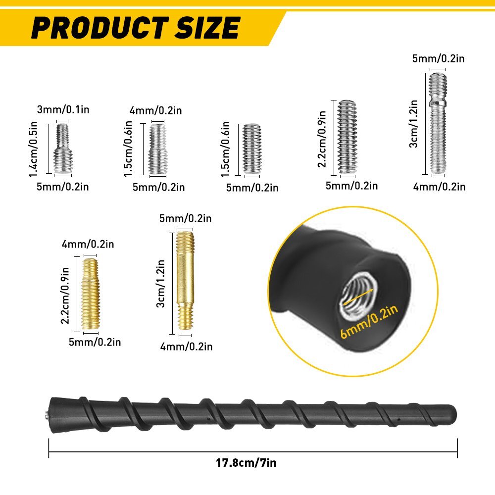 7″ Radio Signal Antenna Mast Radio for DODGE RAM & RAM 1500 2500 3500 09-20