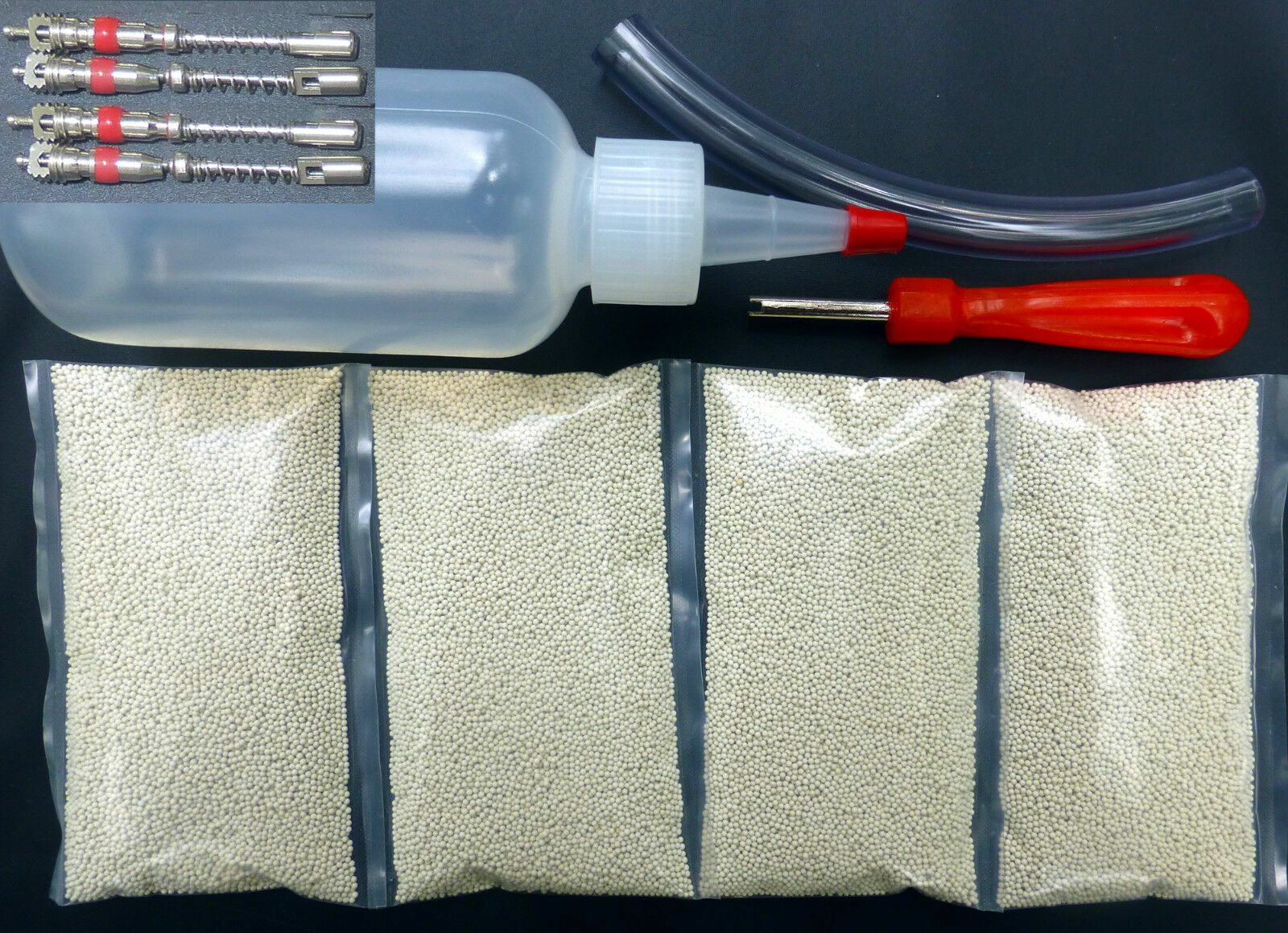 Tire Balancing Beads – 4 bags of 10 oz (40 total) + FREE Applicator Kit & cores