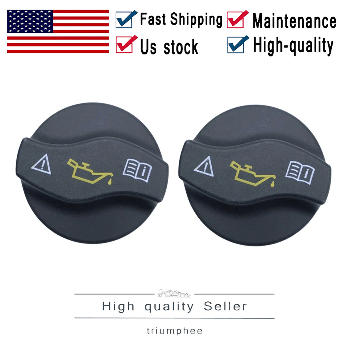 2X Fits Benz W212 E350 W204 C300 W166 ML350 Engine Oil Filler Cap 0000101685 US