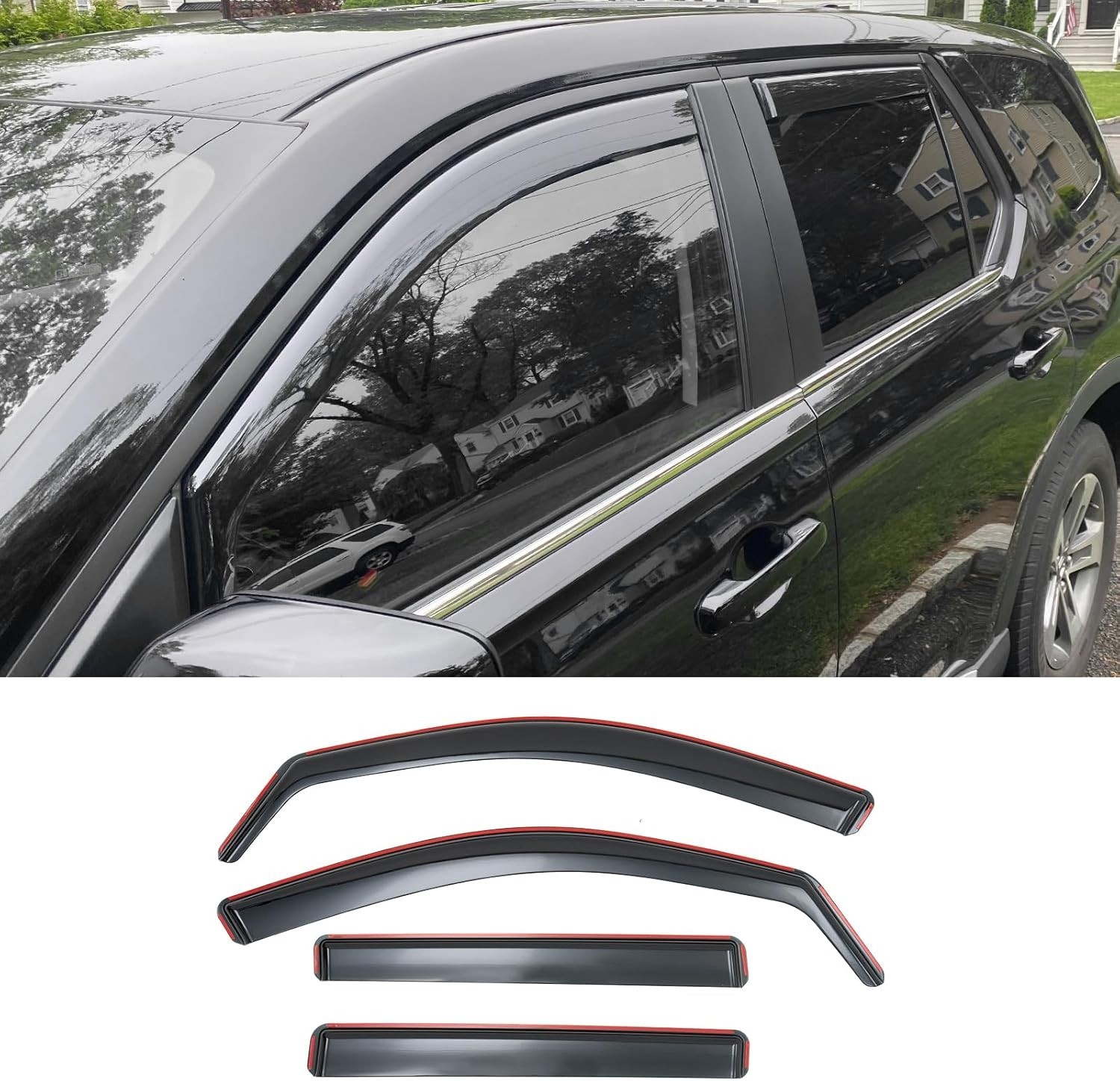 For 2023-2025 Honda Pilot Visor Rain Guards Window Visors Wind Deflectors