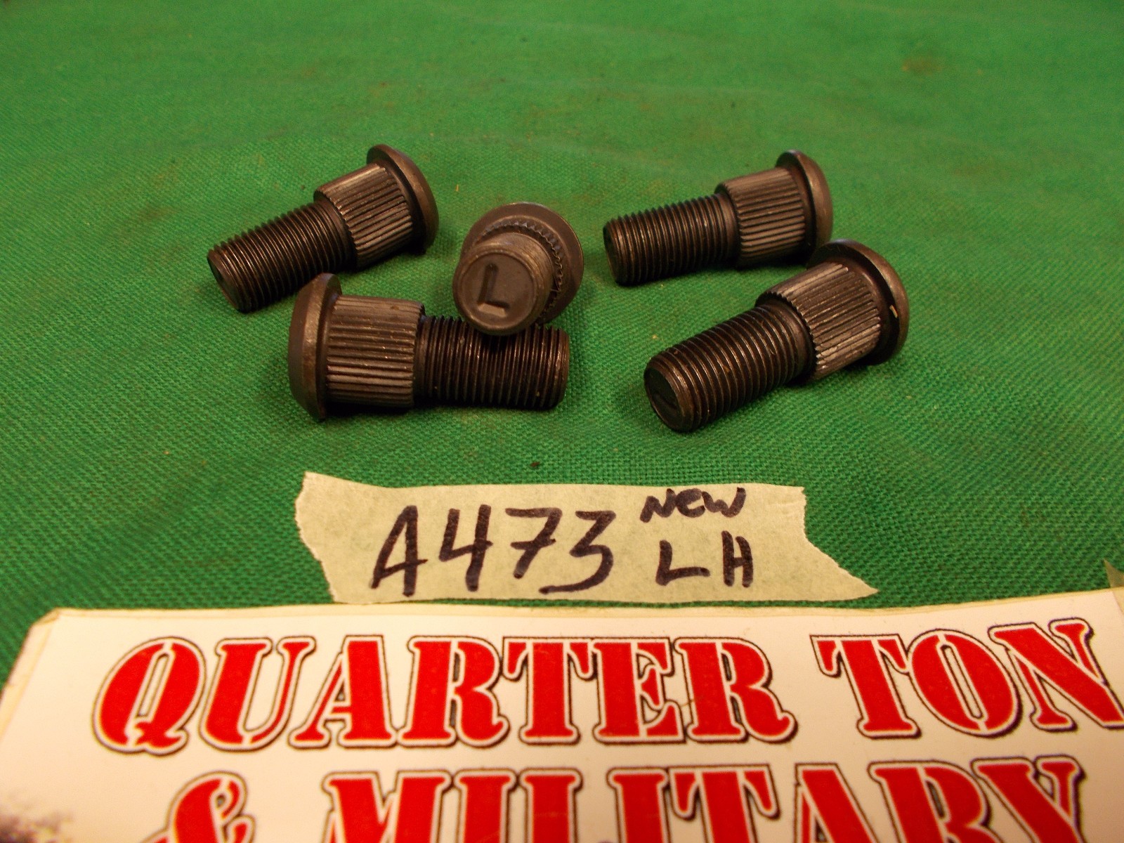 Wheel Stud Set LH THREAD 5 pieces fits Willys MB CJ2A 3A M38 38A1 jeep US Made