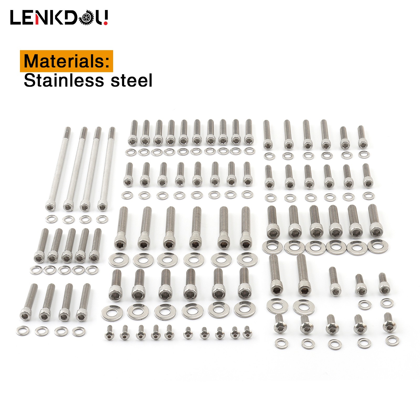 Stainless Engine Screw Bolt Kit Set For Harley Touring Street Glide Road King FL