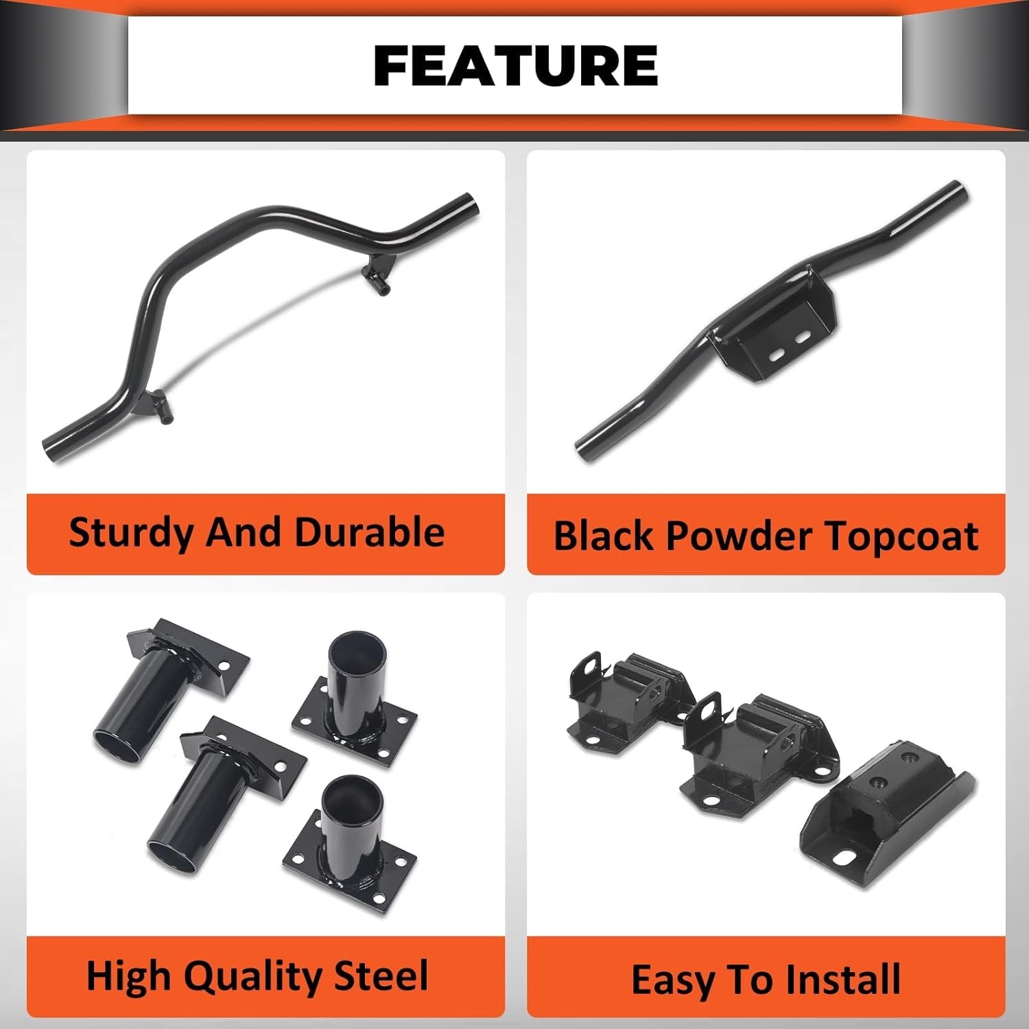 ECOTRIC Engine Crossmember & Transmission Kit Compatible Black