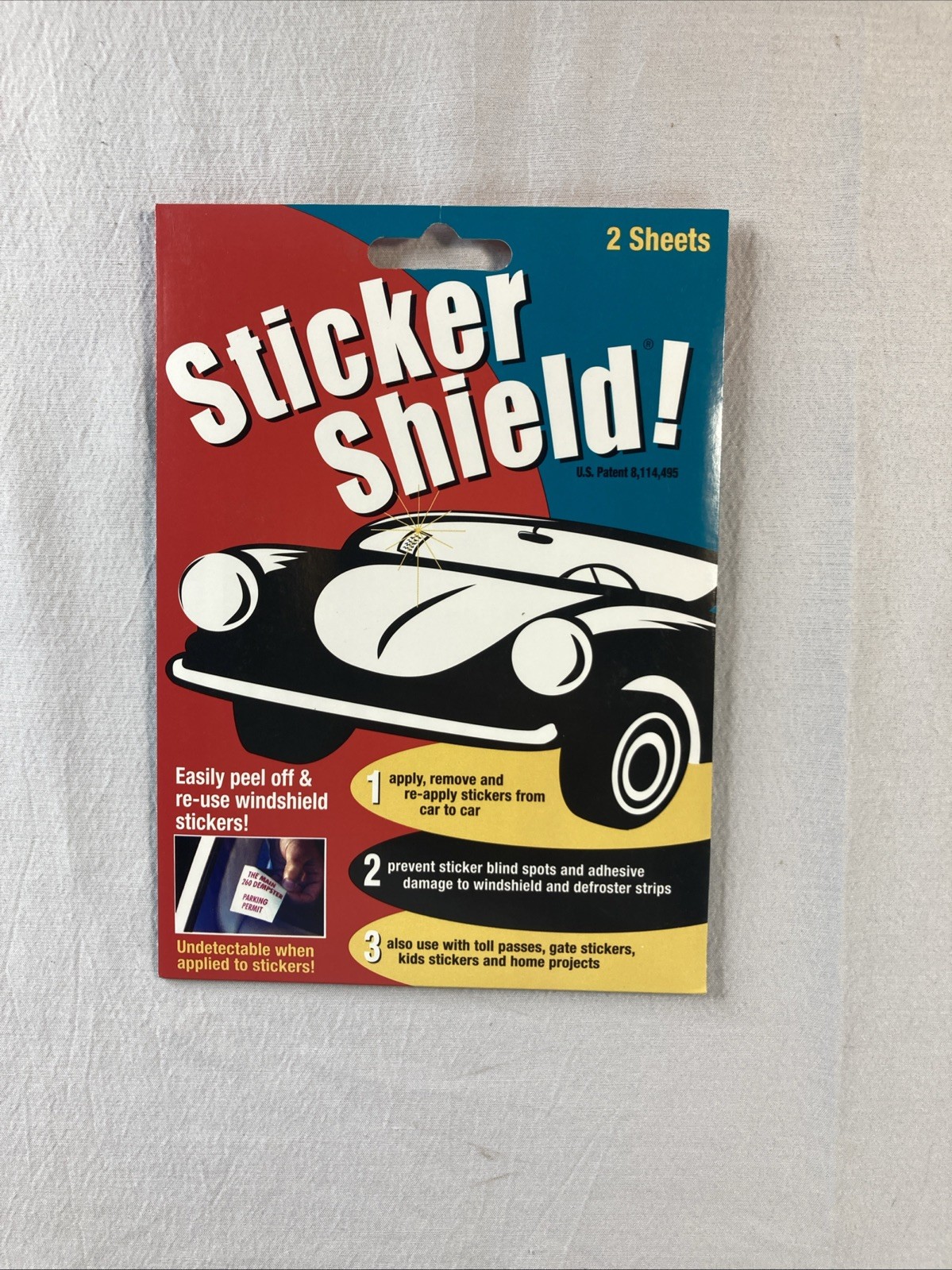 Sticker Shield Windshield Sticker Applicator for Easy Application – 4×6 2 Sheets