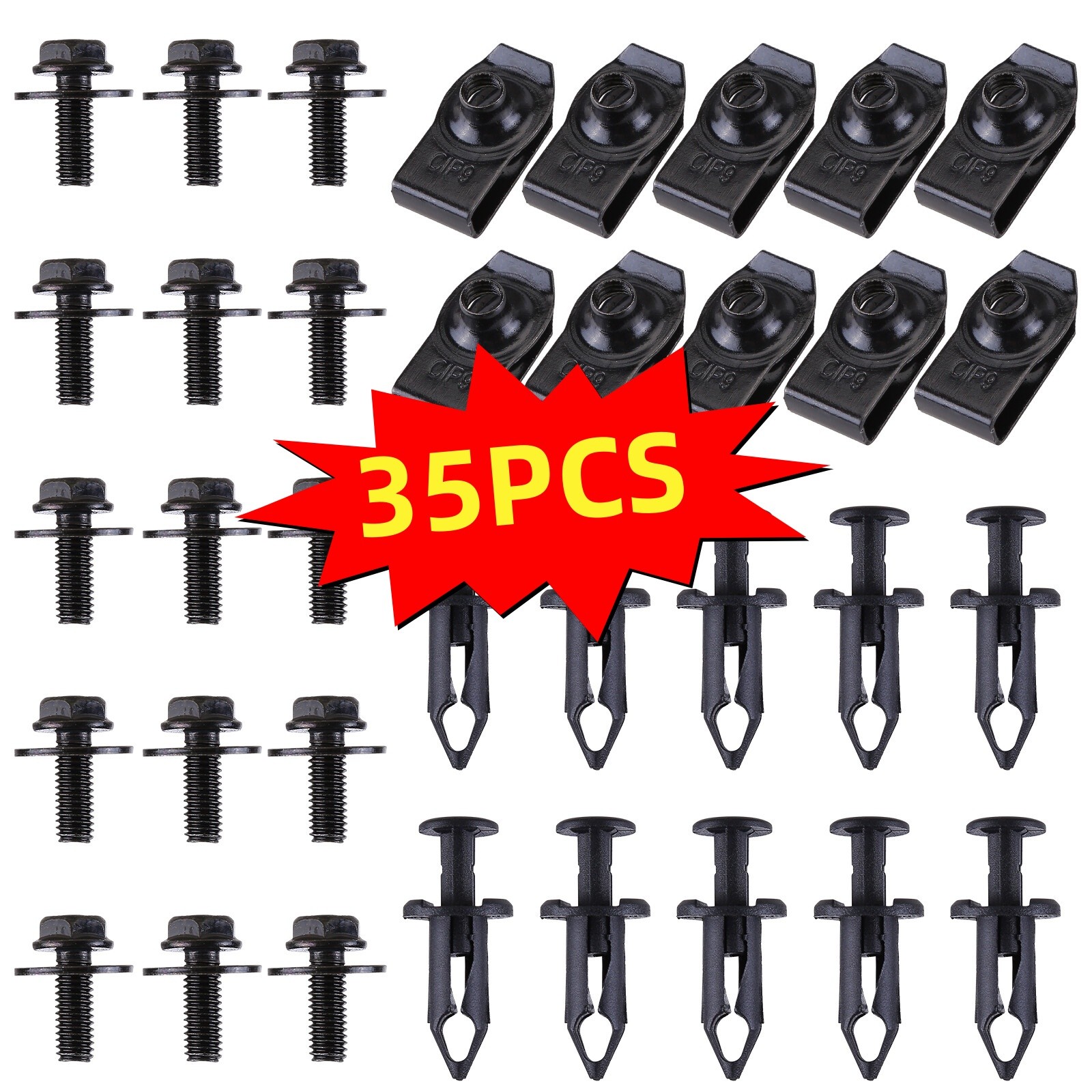 For Acura Body Bolts U-nut Clips – M6 Engine Under Cover Splash Shield Guard