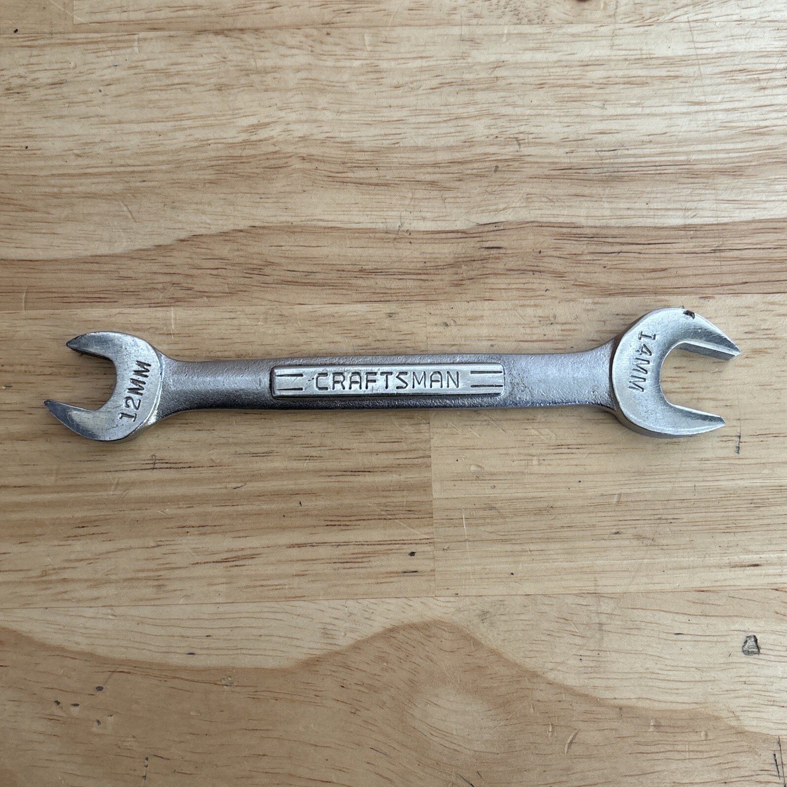 Craftsman 12MM 14MM Open End Wrench Vintage VV 44506 Made in USA