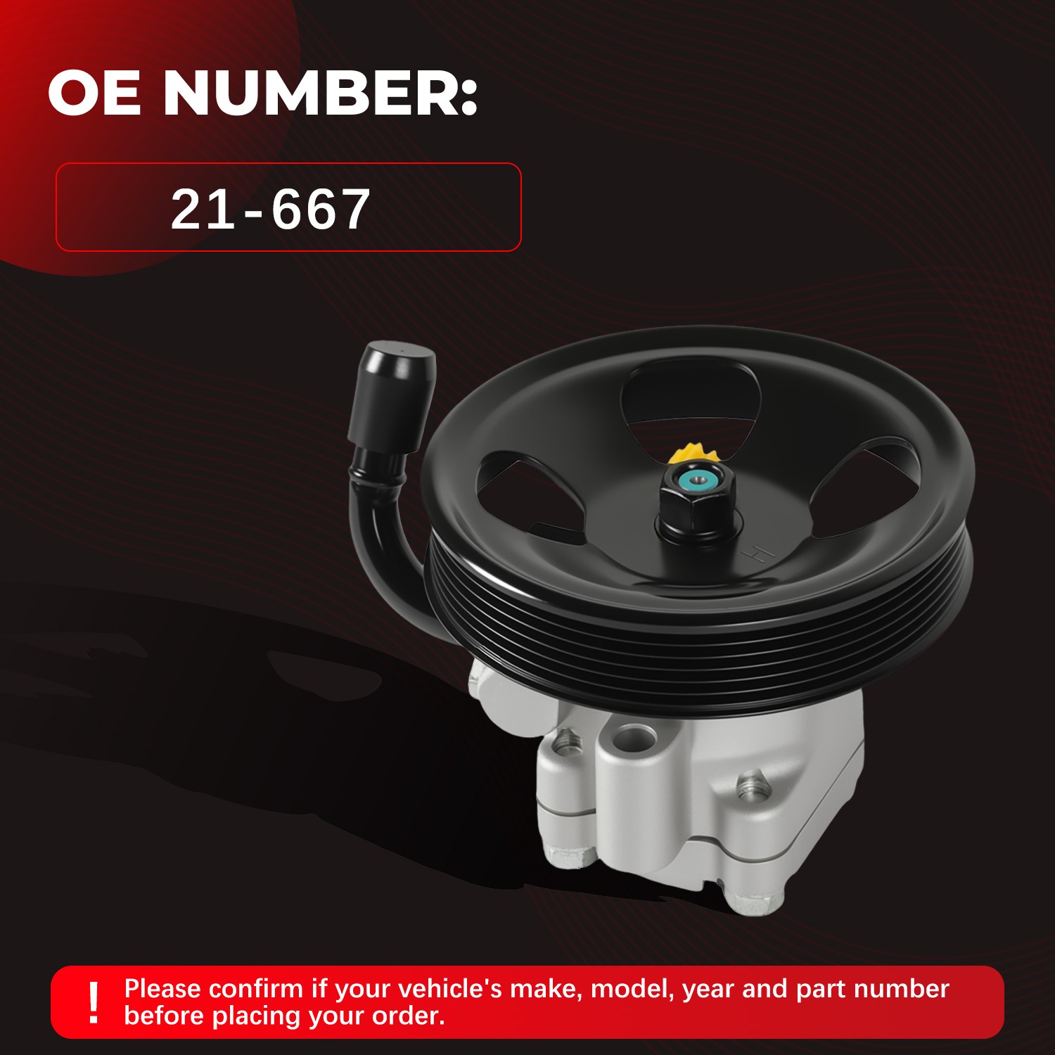 1pc Power Steering Pump for Hyundai Santa Fe 2001-2006 V6 2.7L 21-667 5710026100