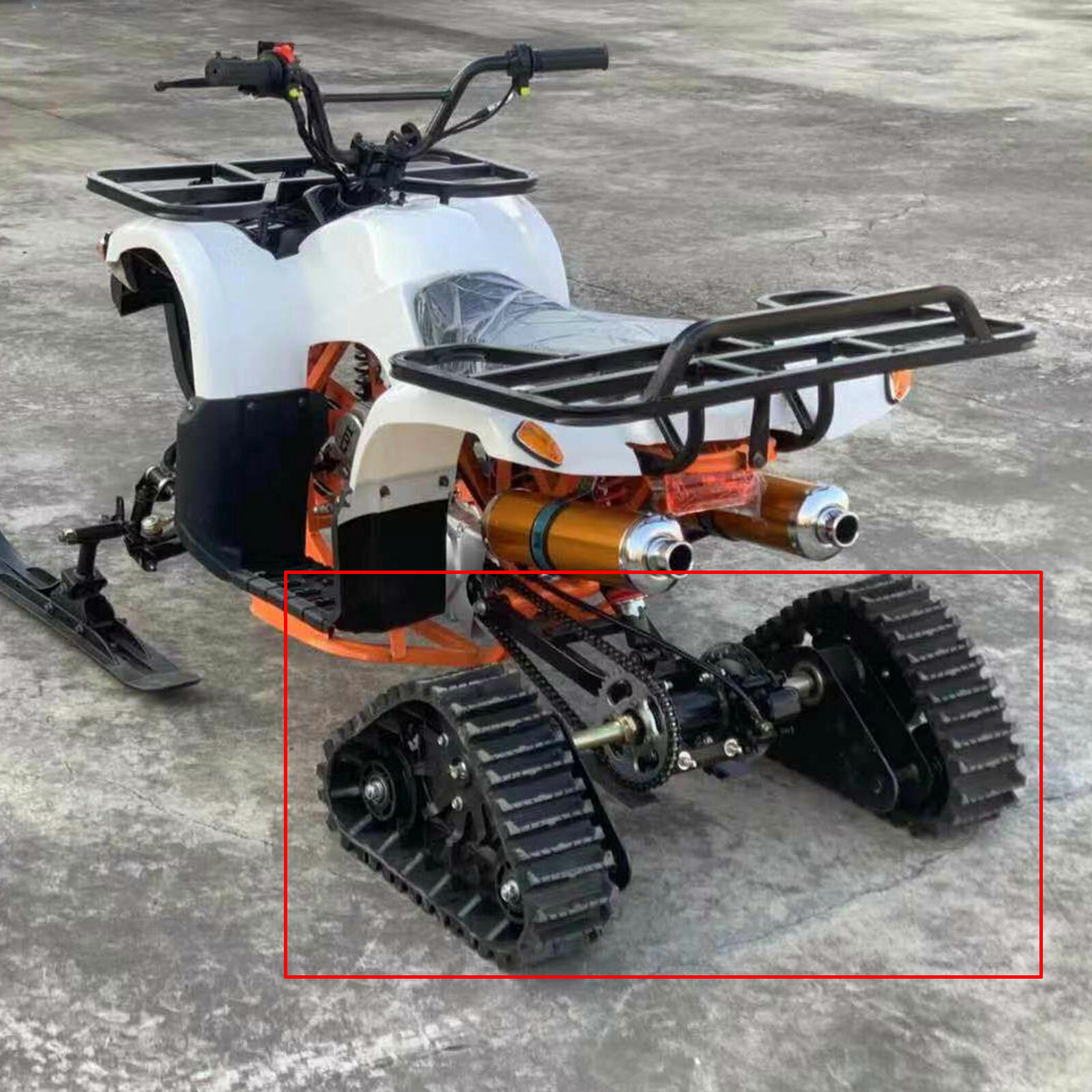 Rear Axle Track kit with Snow Sand Tracks For Go Kart Buggy Quad ATV Snowmobile