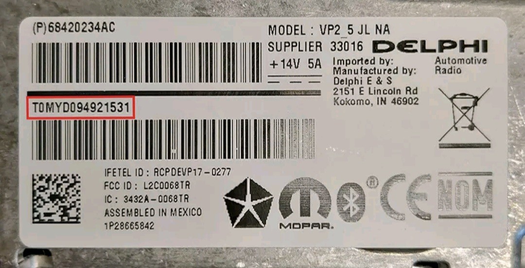 ✅ Dodge Challenger Radio Code Unlock | Uconnect Mopar PIN | Fast Digital