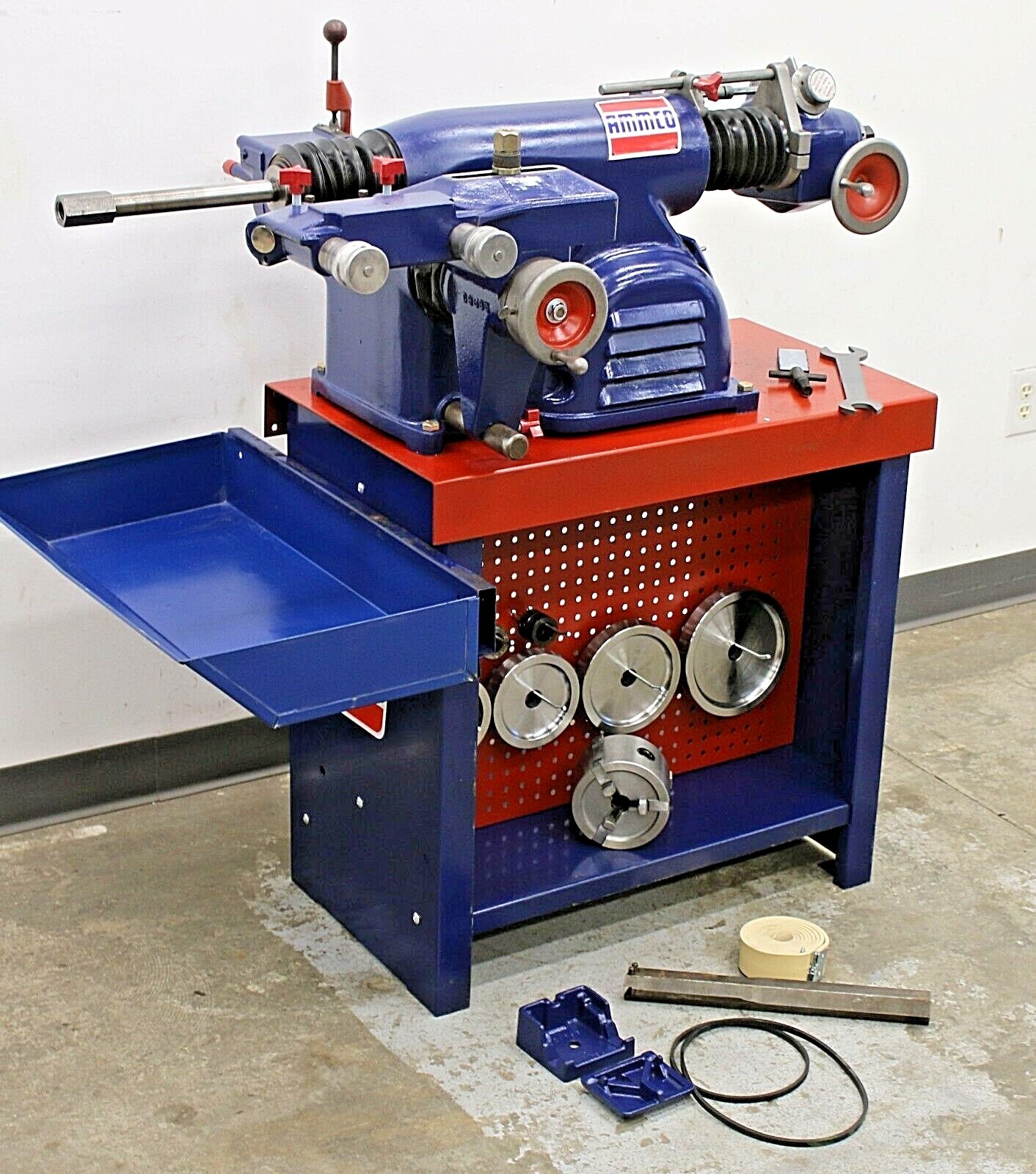 Ammco 4000 Disc & Drum Brake Lathe Loaded w/ 3-Jaw Double Chuck Adapter Kit