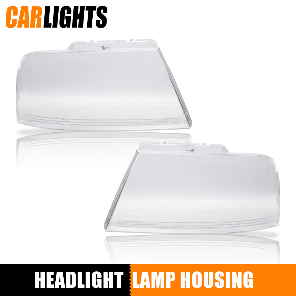 2X Transparent Headlight Shade Lens Cover Fit For 2004-2008 F150 Lincoln Mark