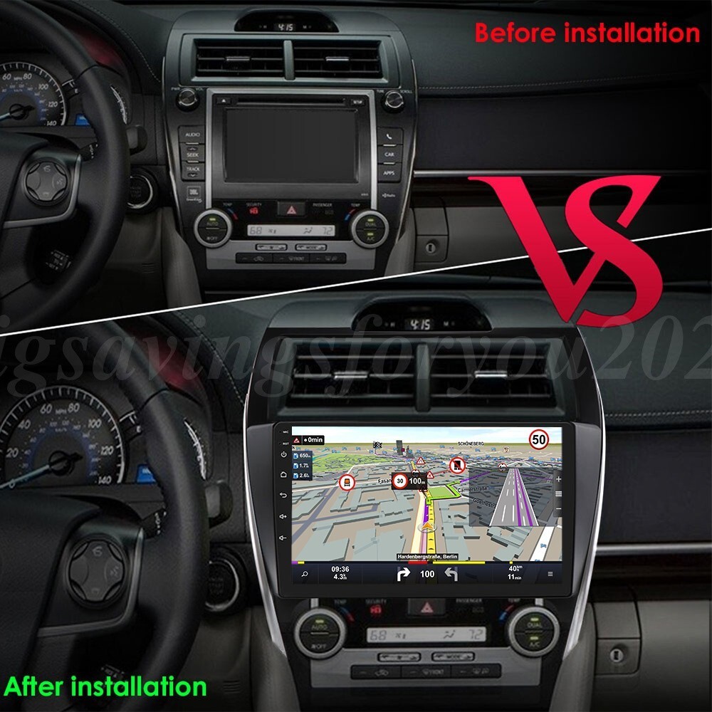 For 2012-2014 Toyota Camry Android 16 Apple Carplay Car Stereo Radio 2+64GB GPS