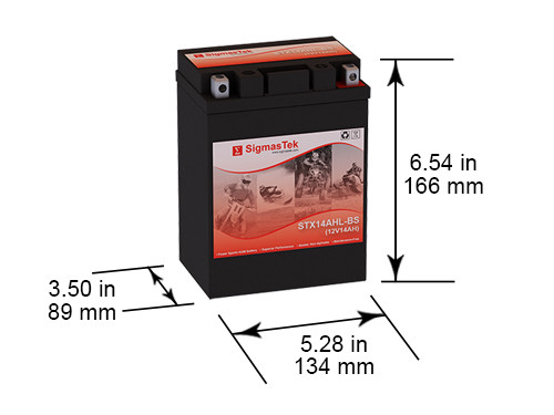 SigmasTek STX14AHL-BS Battery for Arctic Cat ATV 300, 4×4, 2×4 300CC 1998-2005