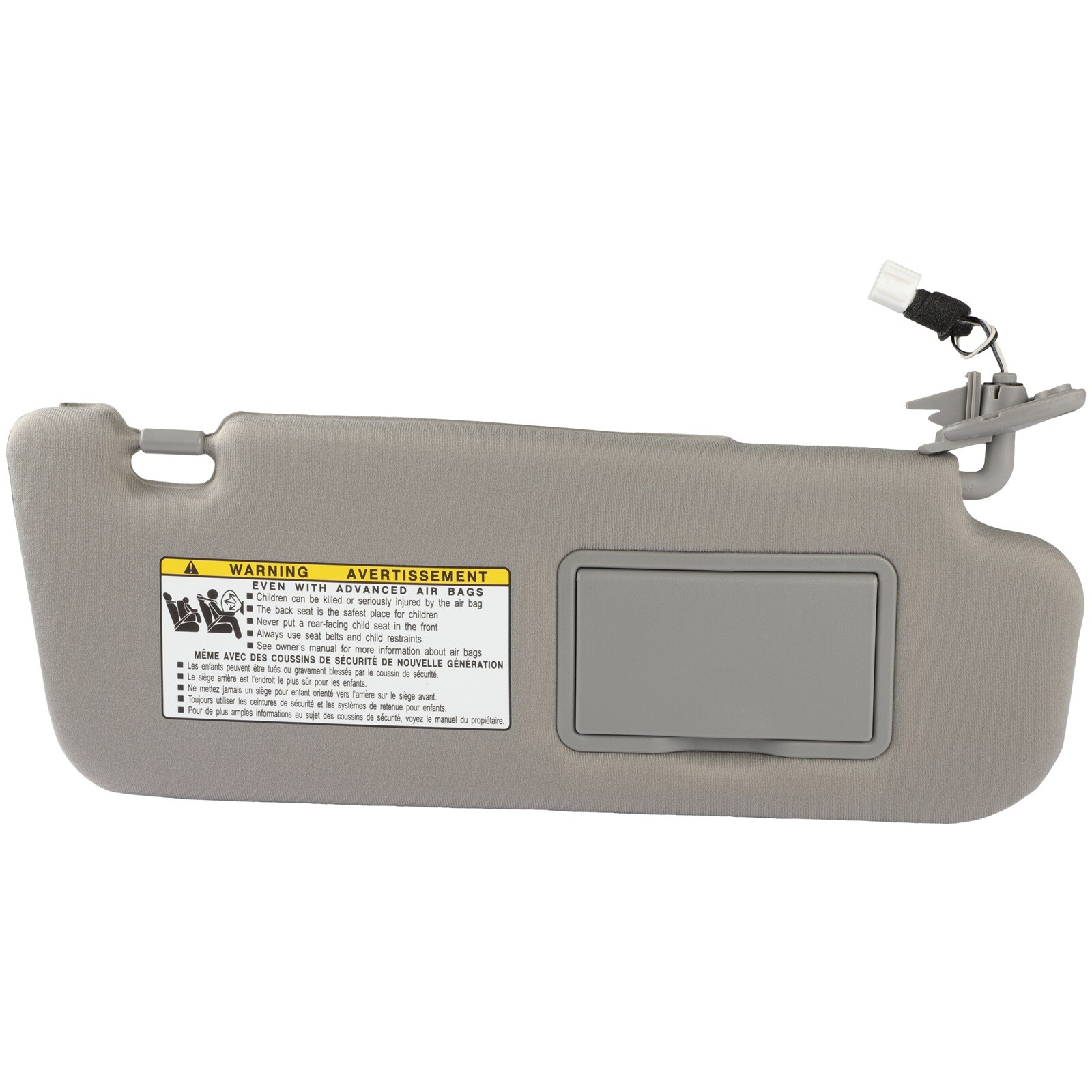 85202-0A750-QSQQH For Hyundai Sonata 2.4L 3.3L Sun Visor Gray RH W/Lighted 06-08
