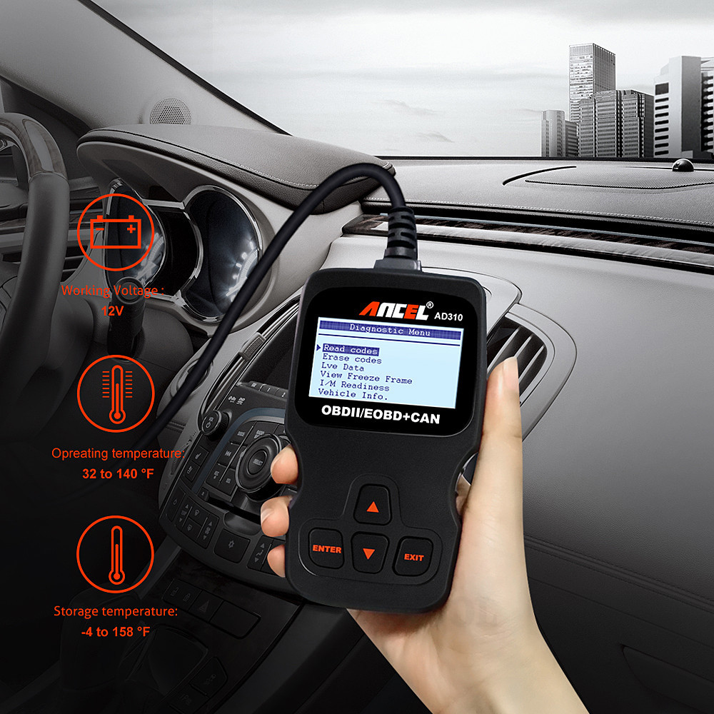 ANCEL AD310 Classic Enhanced Universal OBD II Scanner Car Engine Fault Code Read