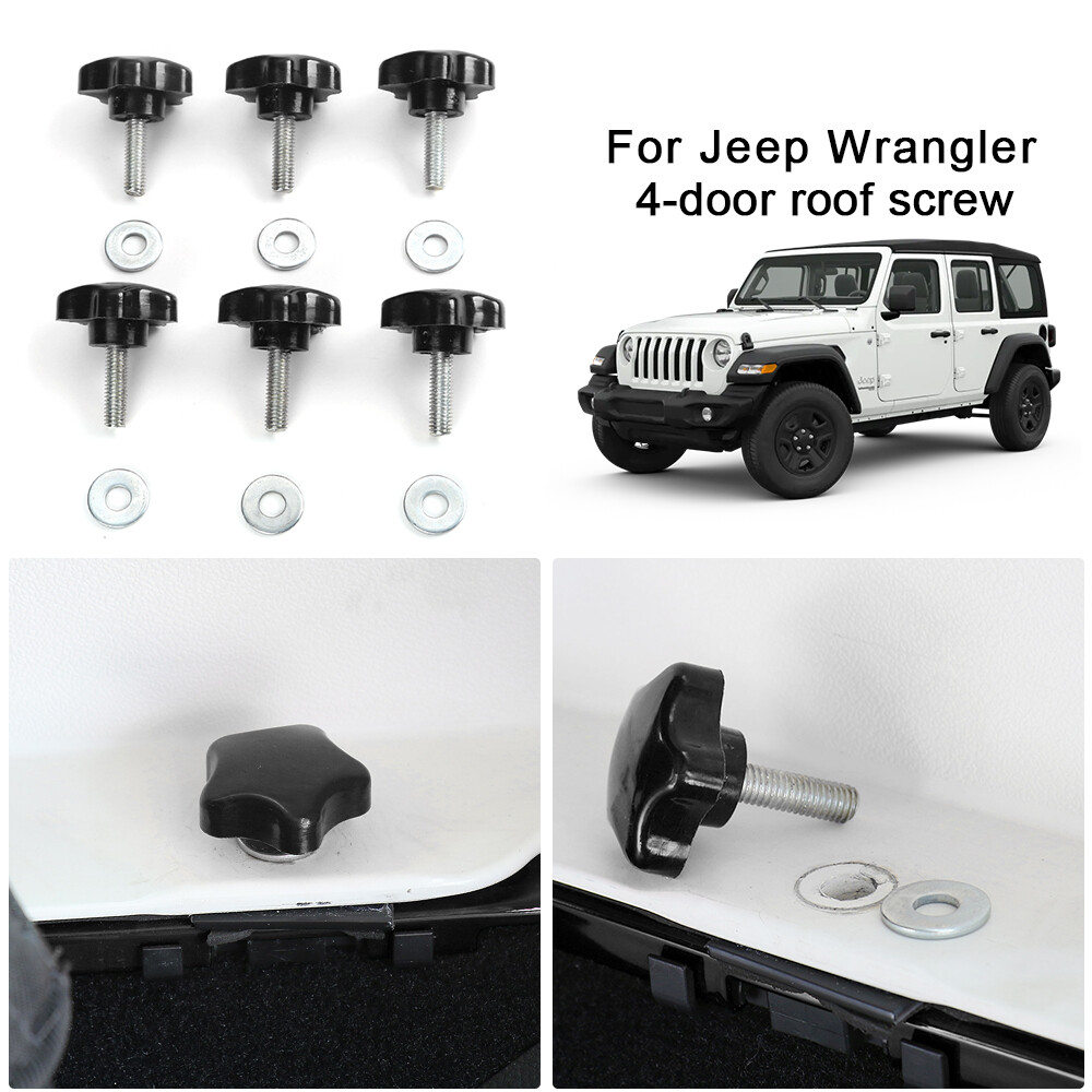 Hard Roof Quick Removal Bolts Thumb Screw Nut for Jeep Wrangler 2007-17 6pcs/set