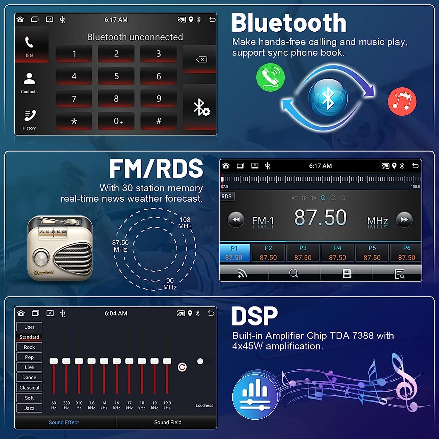 10″ Carplay Android 14.0 For 2020-2024 Ford Transit 150 250 350 Radio GPS Player