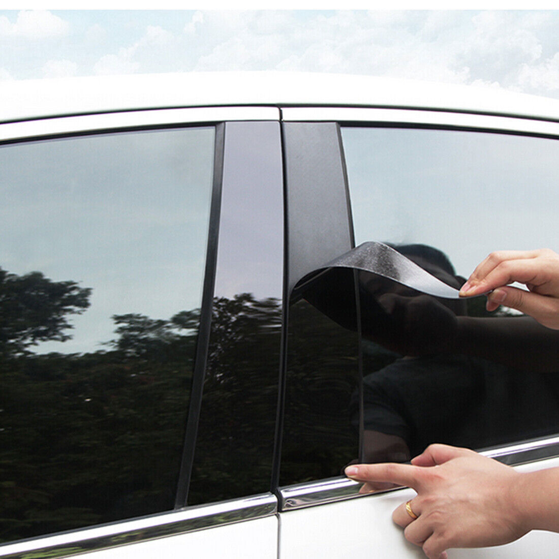 8X Gloss Black Pillar Posts Covers Window Door Trim For Buick Envision 2016-2020