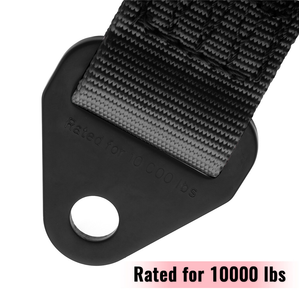 Black 10000lb Limit Straps Shock Suspension 10″ 12″ 14″ 16″ 18″ 20″ 22″ 24″ 26″