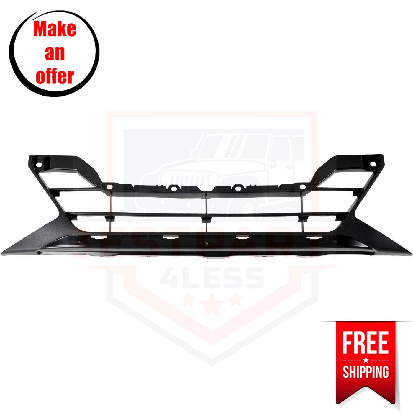 Front Bumper Grille NI1036113 black for 2020-2021 Nissan Sentra