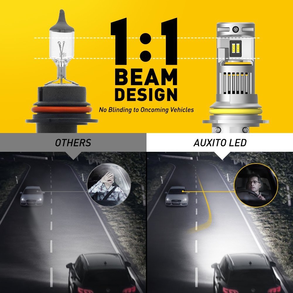 HB1 9004 High Low Beam LED Headlight Bulb Cool White Super Bright Canbus 2/4X