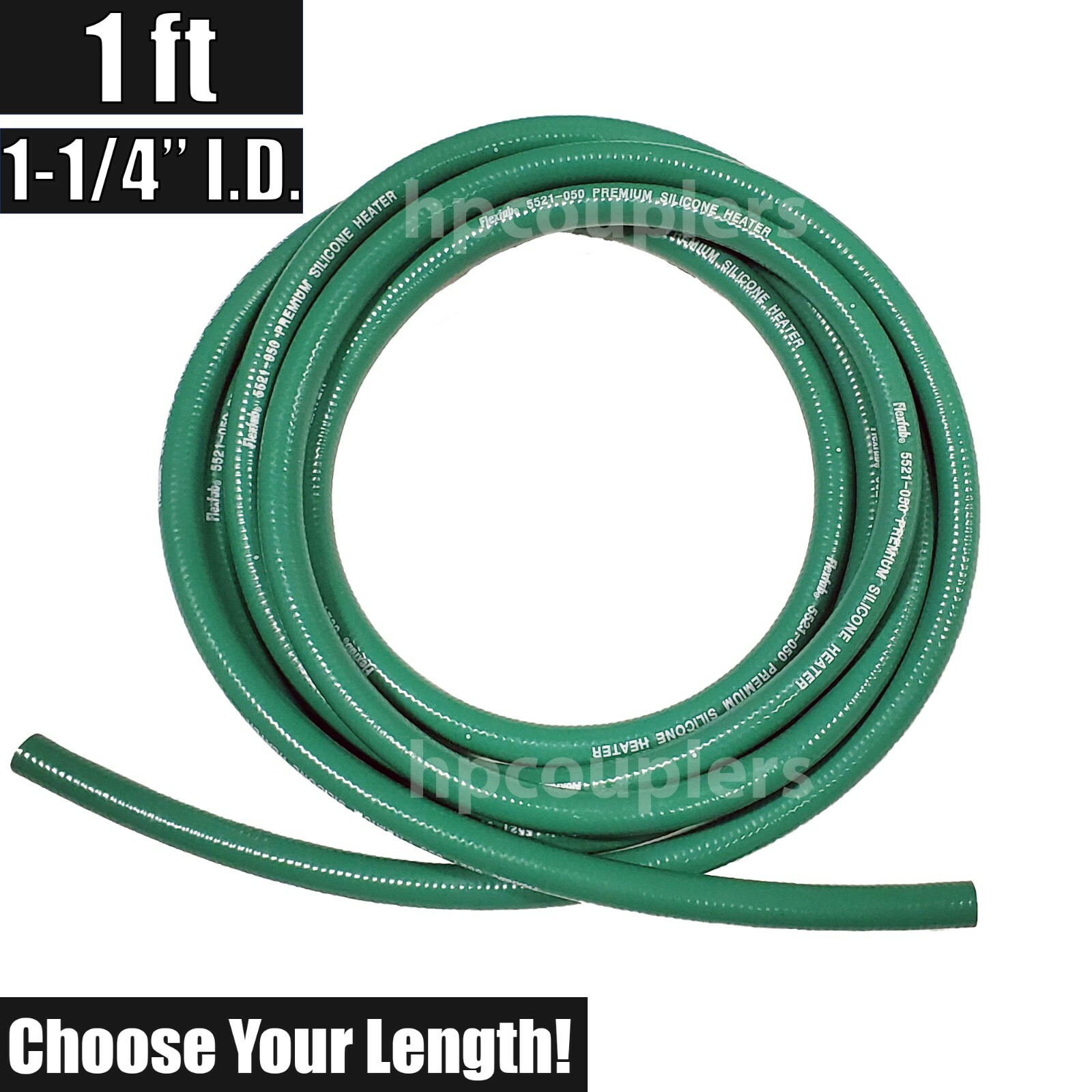 1-1/4″ ID FlexFab 5521 Green Silicone Heater Hose 32mm 350F Radiator Coolant
