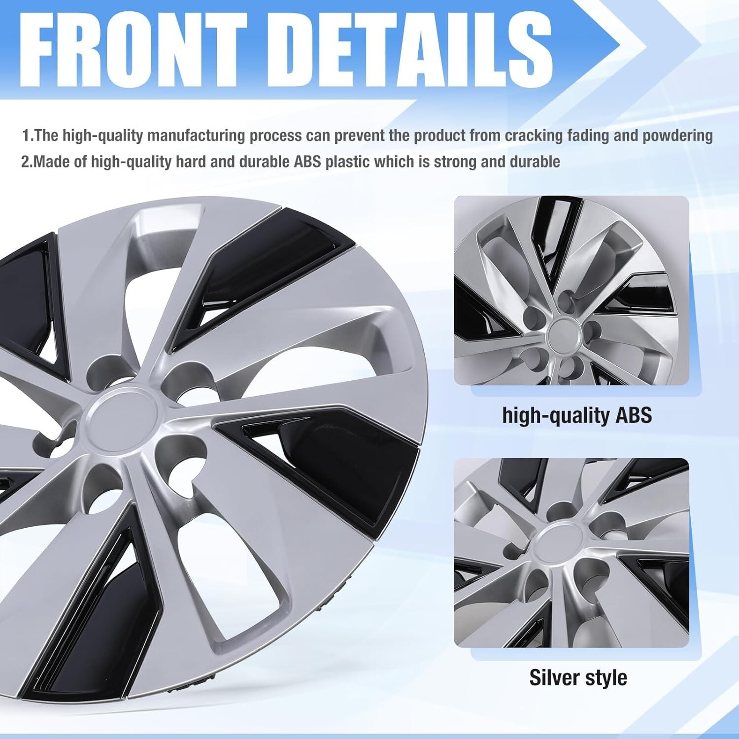 Hubcaps 16” 4-Pack Wheel Covers Full Rim Snap On for 2019-2023 Nissan Altima