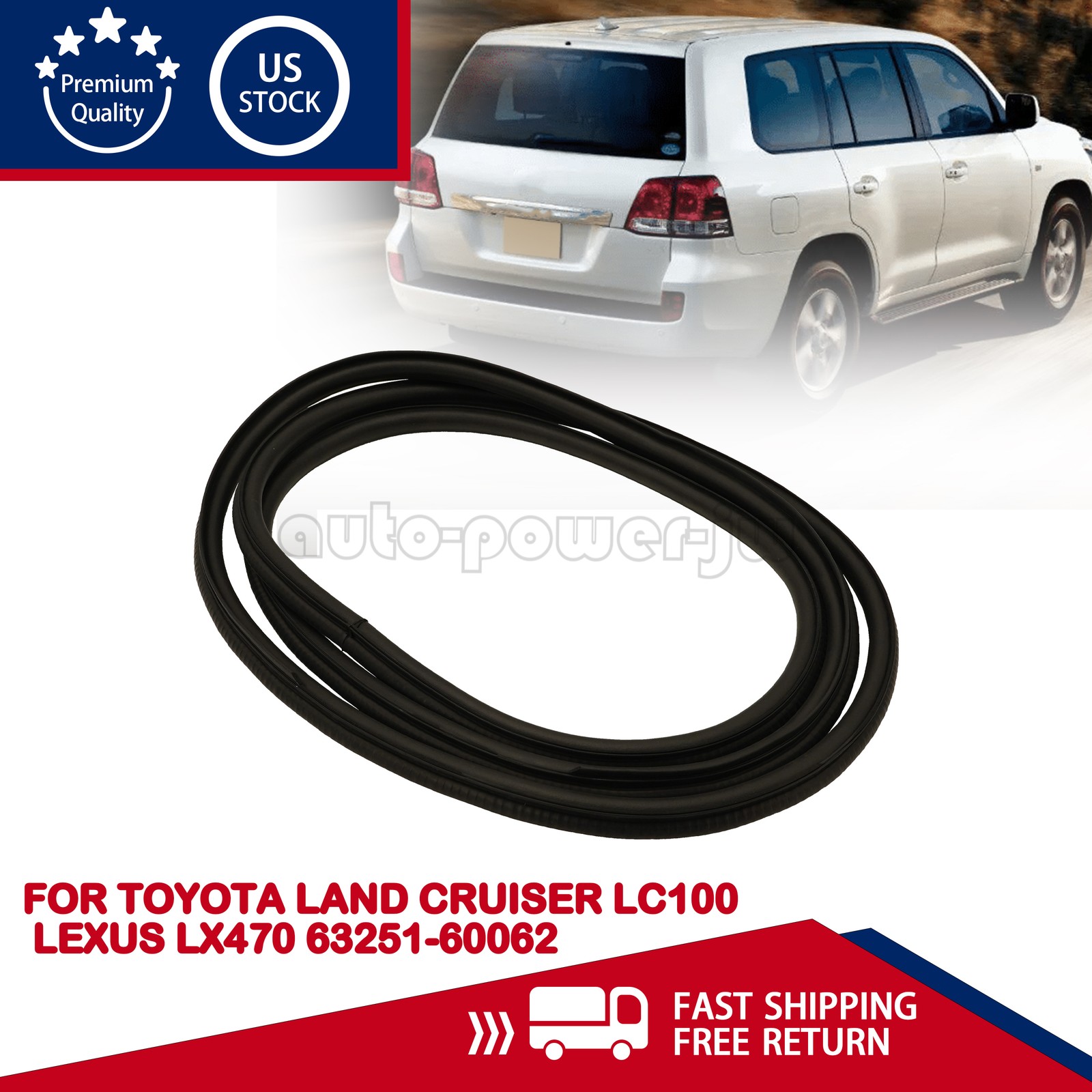 For Toyota Land Cruiser LC100 Lexus LX470 63251-60062 Weatherstrip Sliding Roof