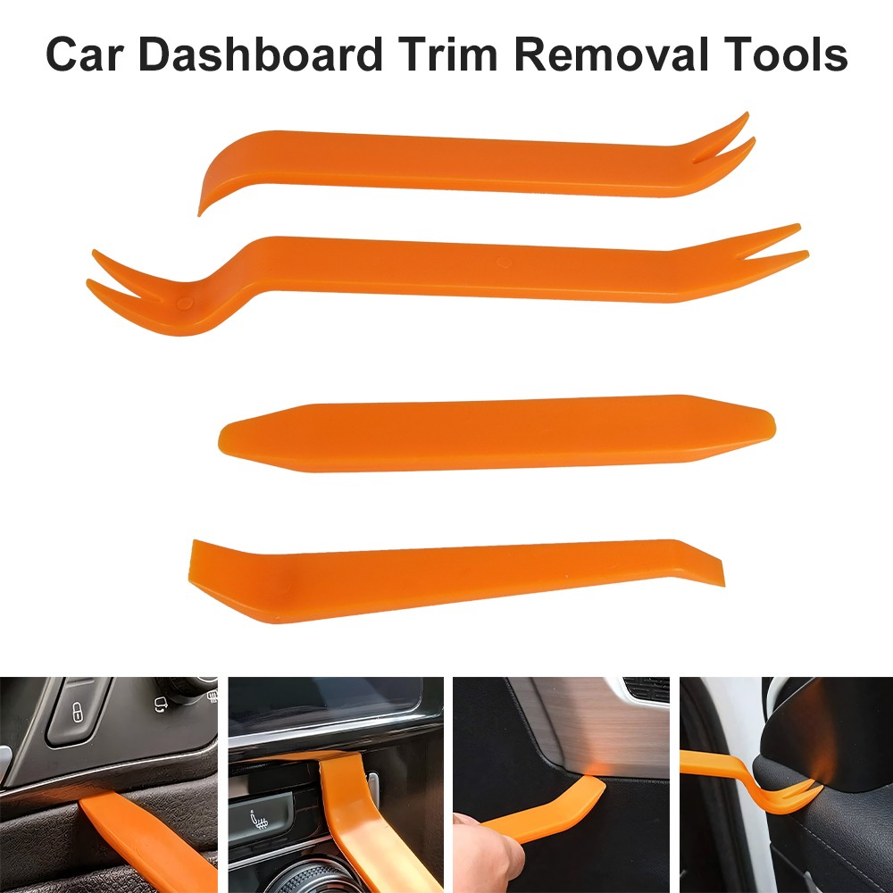 Auto Dashboard Trim Removal Tools (4x, Yellow) Kit for GMC Chevy Ford Jeep Ram