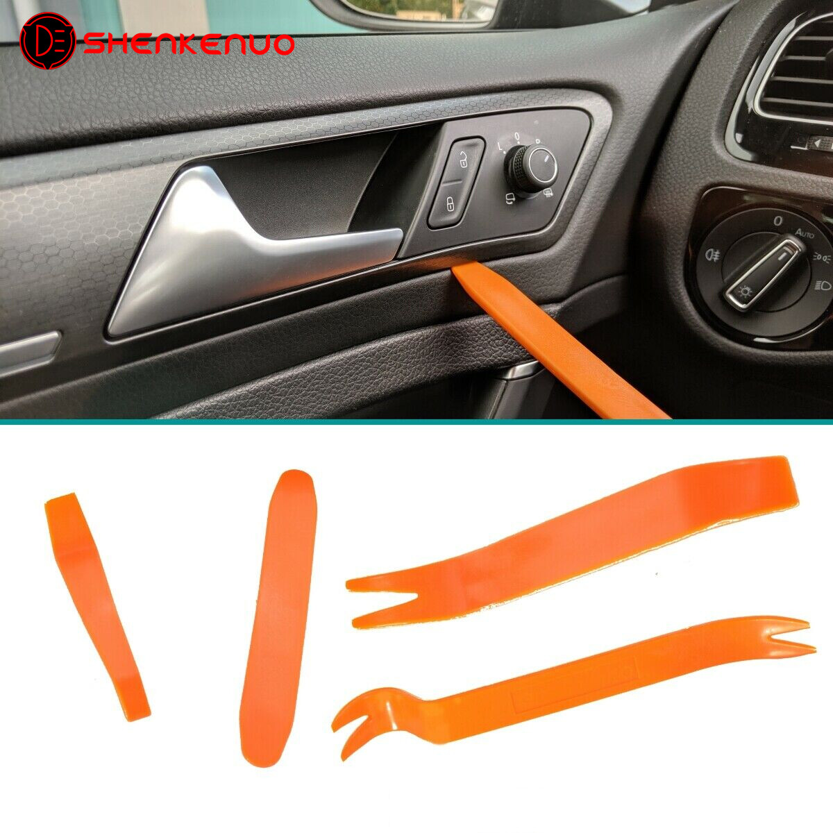 Car Trim Removal Tool Kit Panel Door Pry Dash Interior Clip Set Plastic 4 Pcs