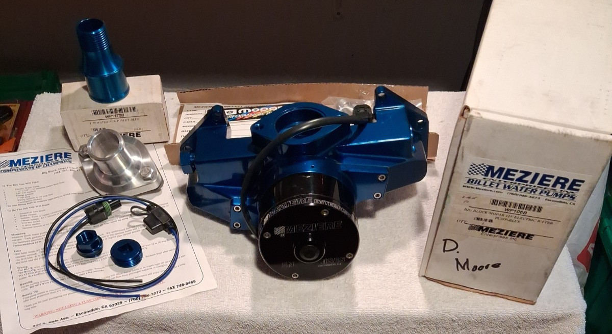 Meziere WP106B 100 Series Billet Electric Water Pump Big Block Chrysler,MOPAR