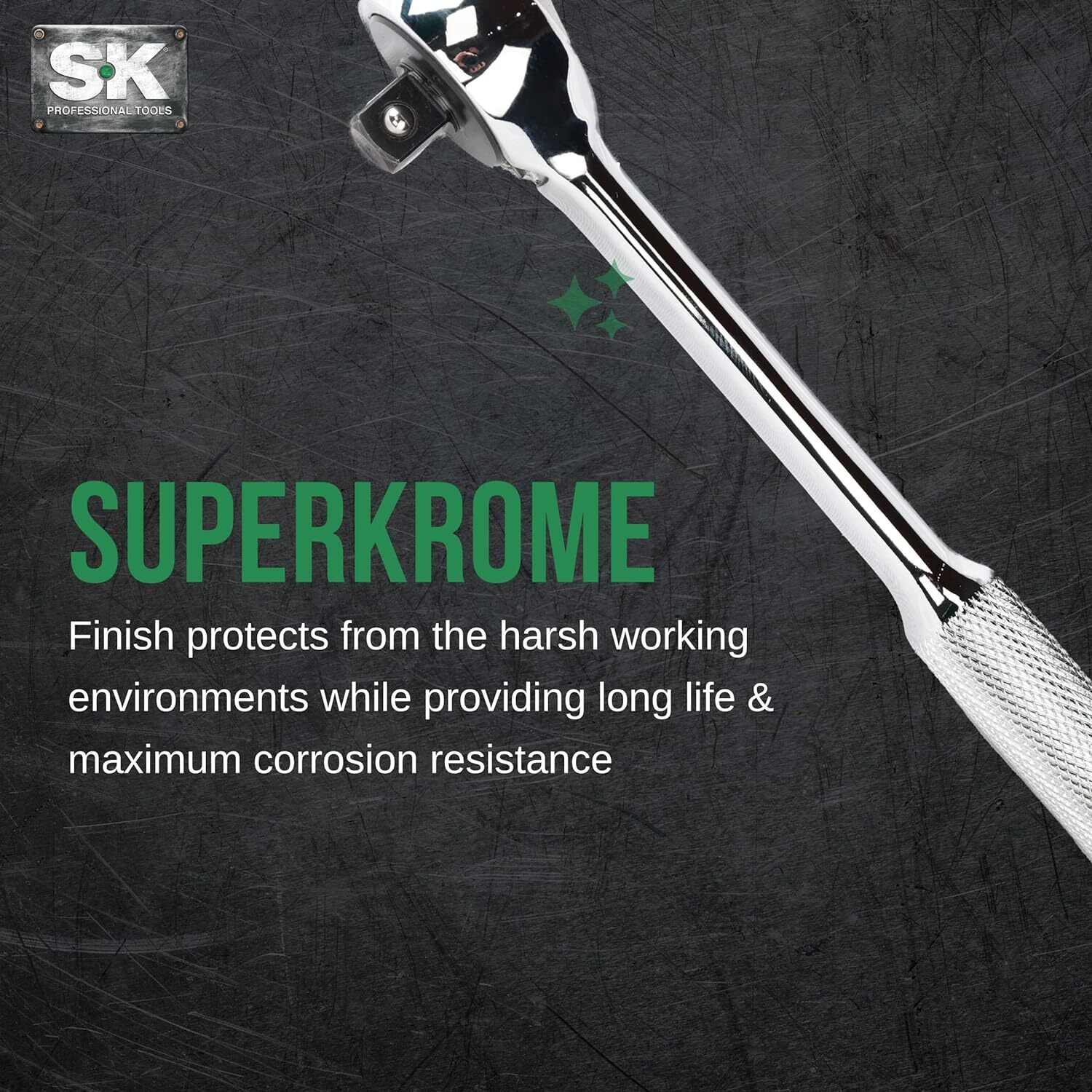 SK Tools Professional 3/8-Inch Drive 10-1/4-Inch Reversible Ratchet 45179
