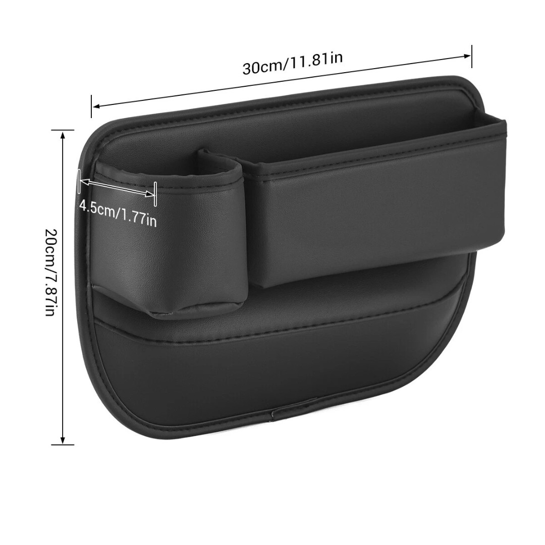Left Side Car Seat Gap Filler Storage Bag Organizer Box Phone Holder Accessories