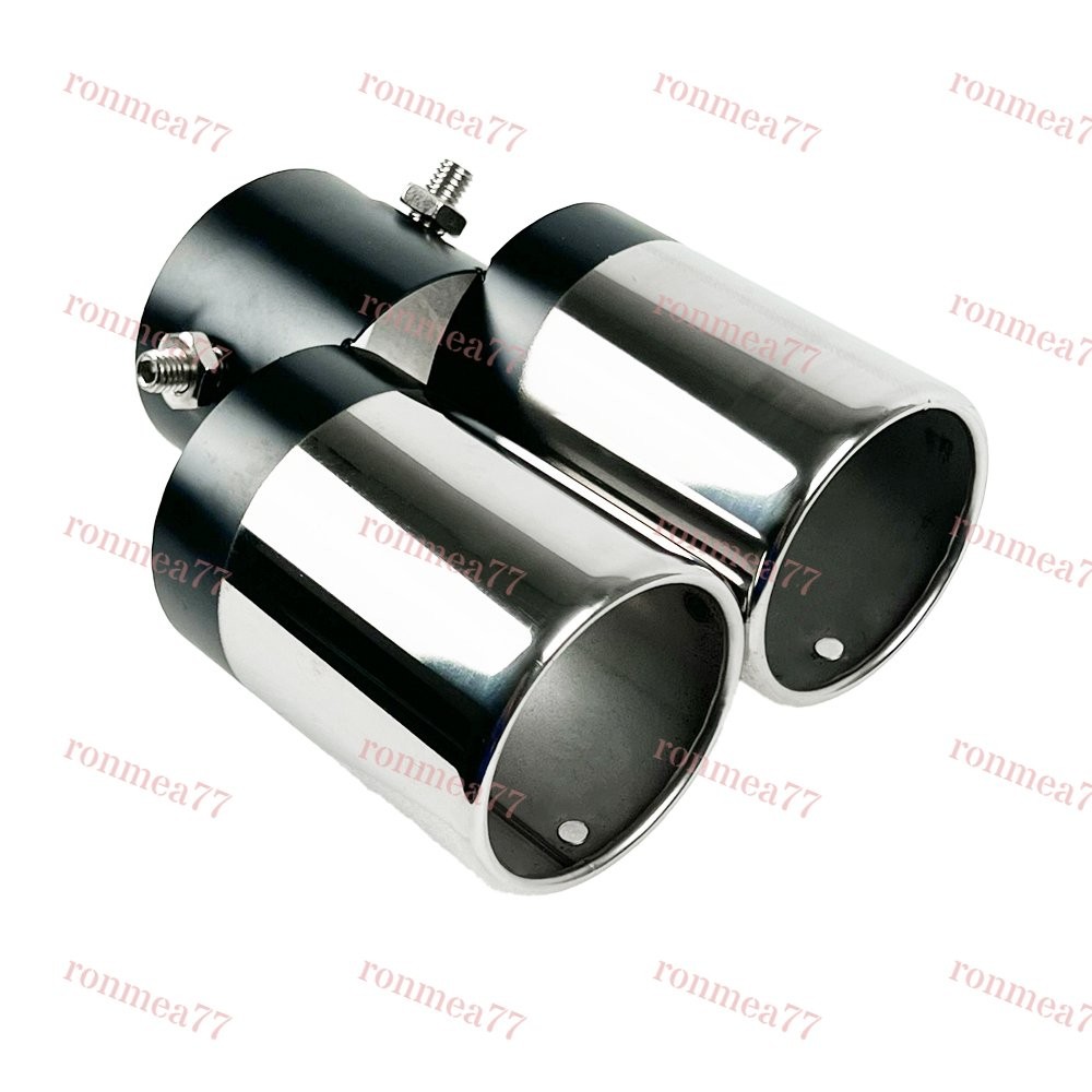 1PCS NEW Auto Dual Exhaust Pipe Tailpipe Stainless Steel Tail Muffler Tip Throat