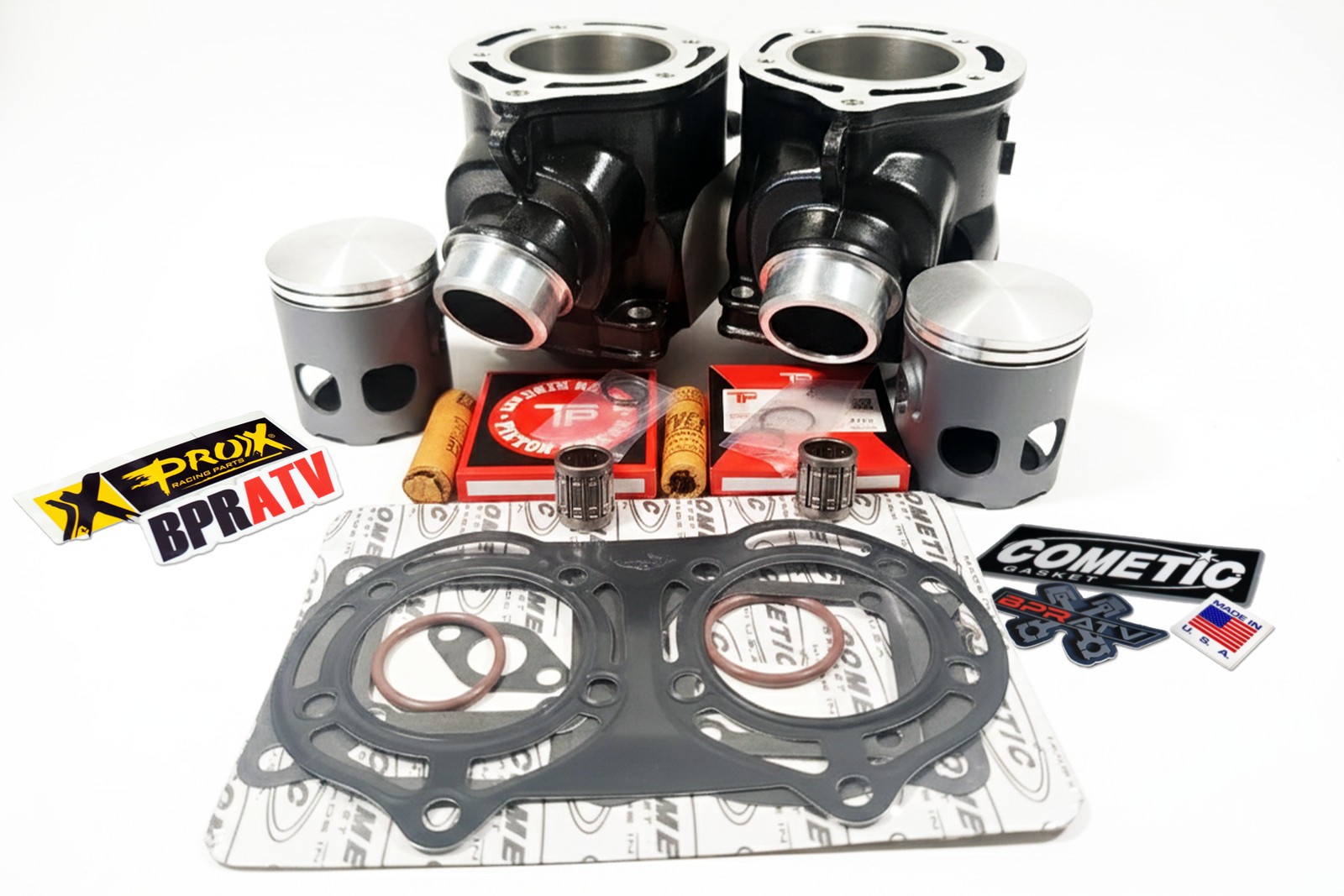 Yamaha Banshee Top End Rebuild Kit ProX Pistons Cometic Gaskets & 64mm Cylinders