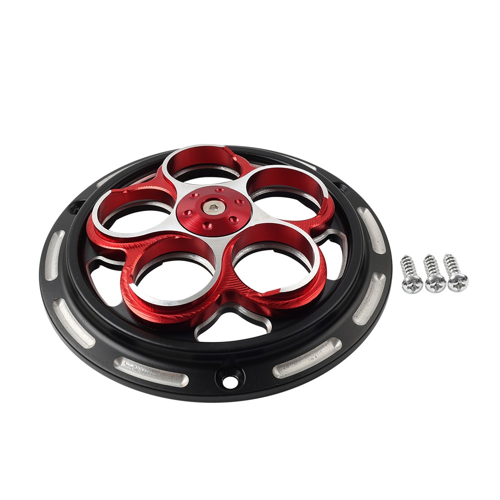 Red Rotating Cooling Cover Engine Radiator Guard For Vespa Sprint Primavera 150