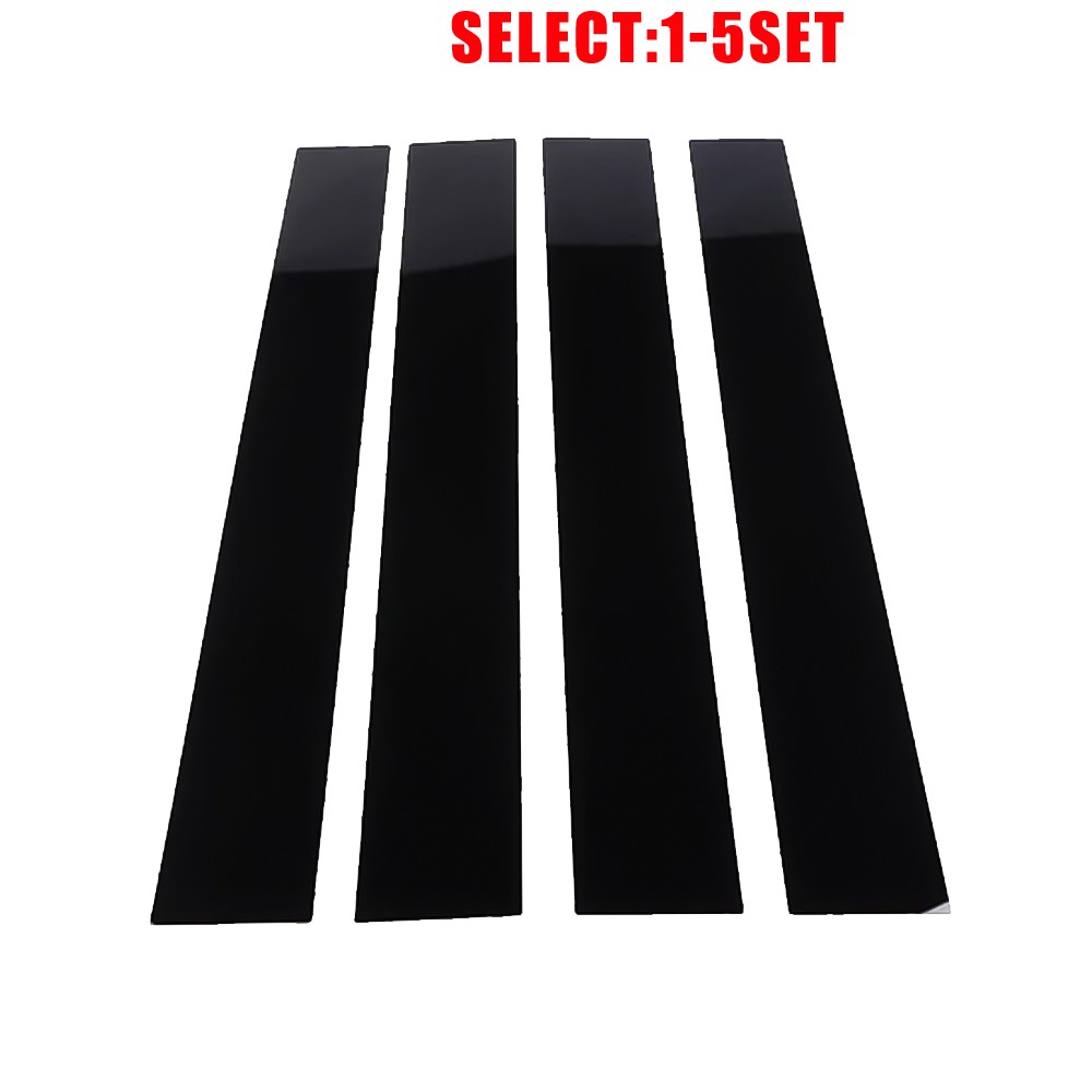 Gloss Black Door Window Pillar Post Cover Trim For 2019-25 Dodge Ram 1500 4-20X