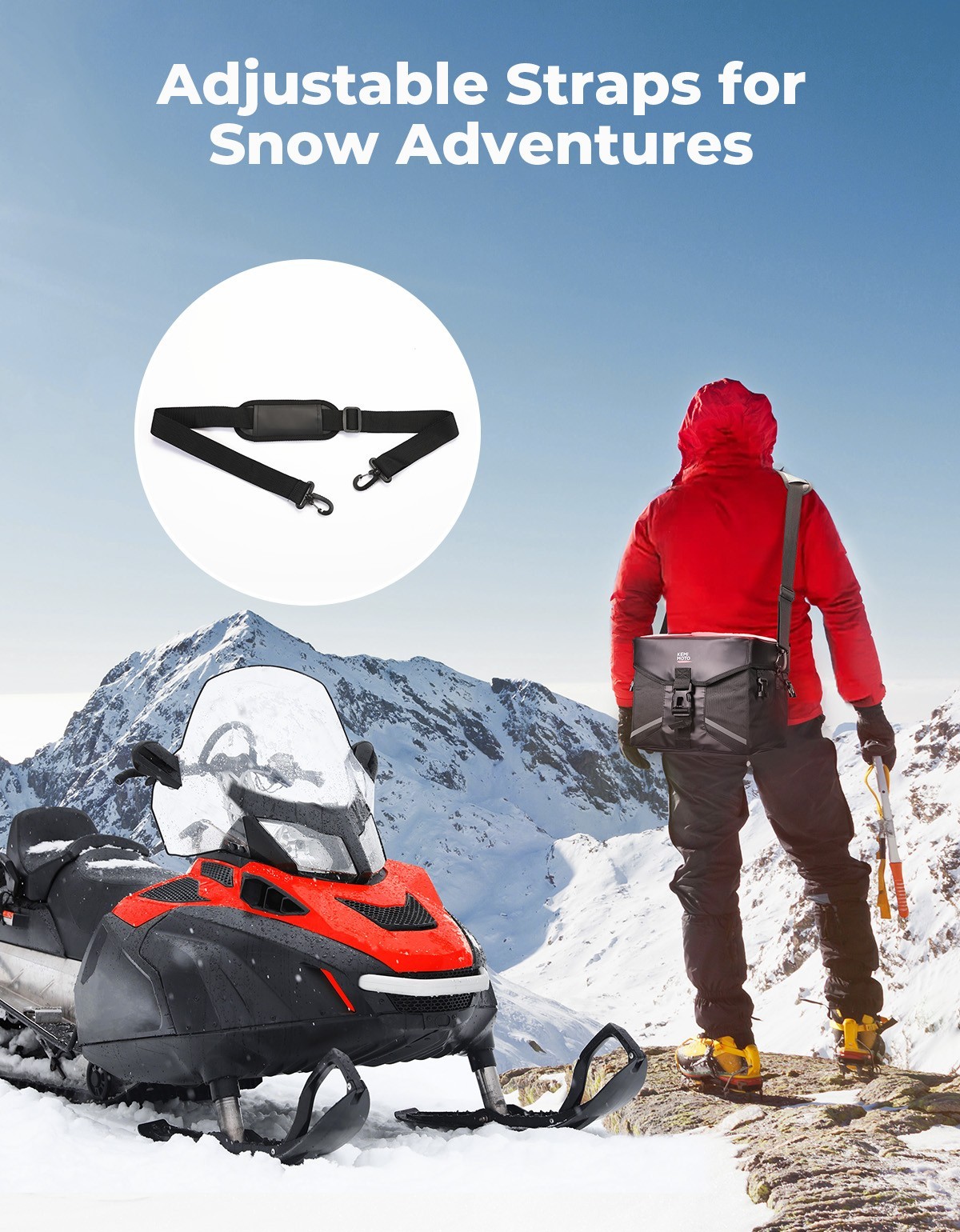 ATV Snowmobile Rear Tunnel Storage Pack Gear Bag For Ski Doo Arctic Cat Polaris