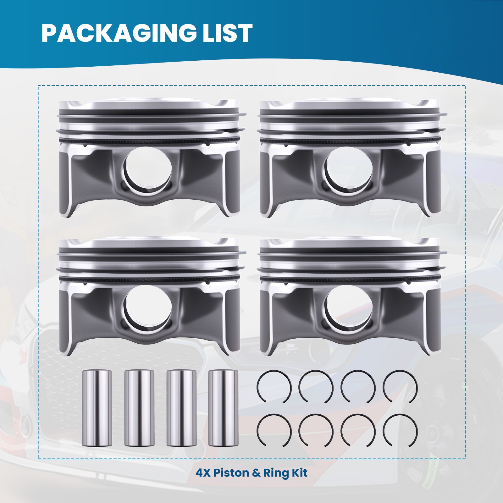 1.5T Piston Ring Set for Chevrolet Cruze Malibu 2015-2019 12671052 4PCS