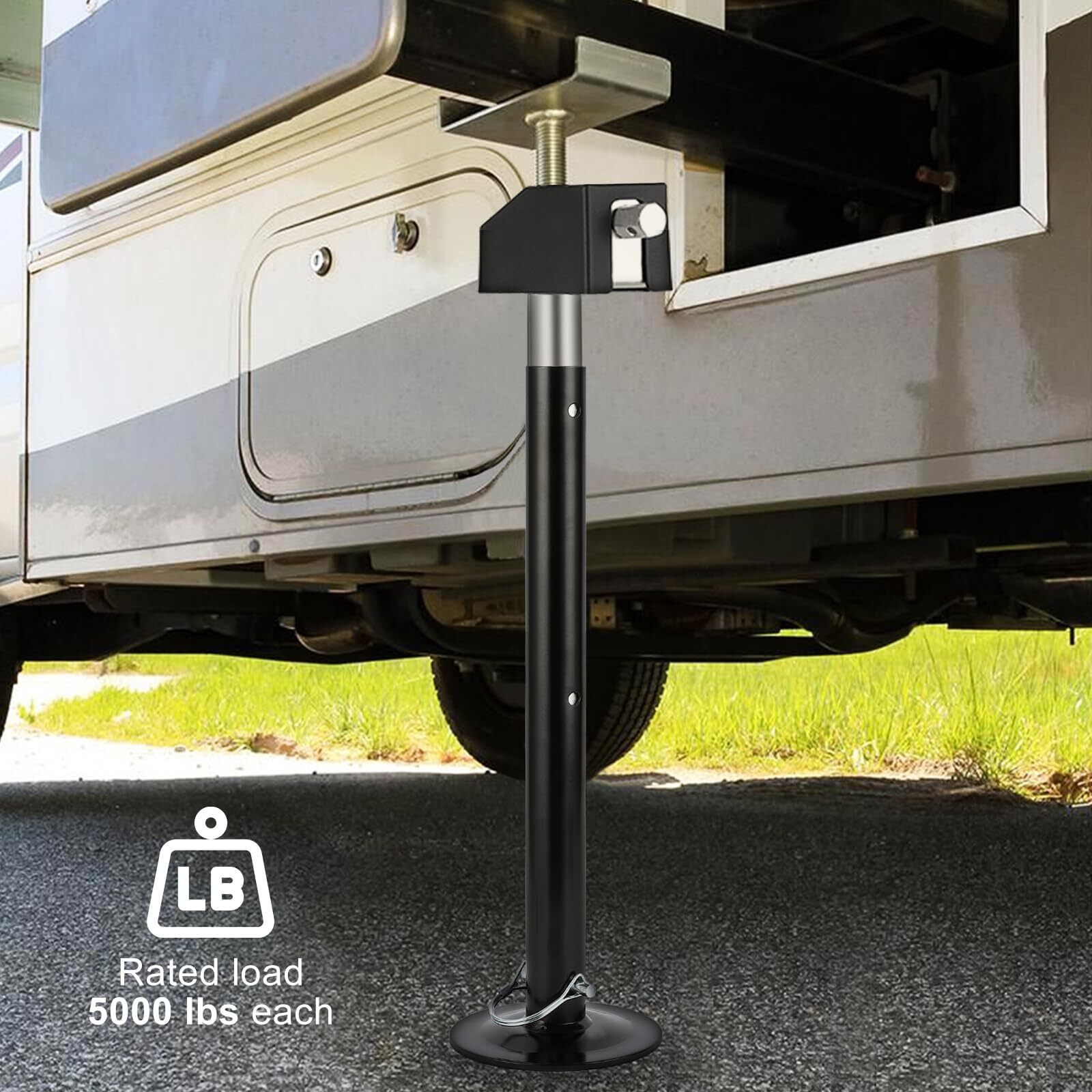 4 Pack RV Slide Out Stabilizer Jacks 5000lbs Adjustable Camper Support 21″ – 34″