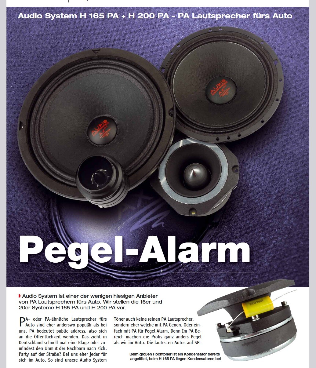 Audio System H 200 PA 20 cm (8″) Component Speaker Set Extreme Kickbass