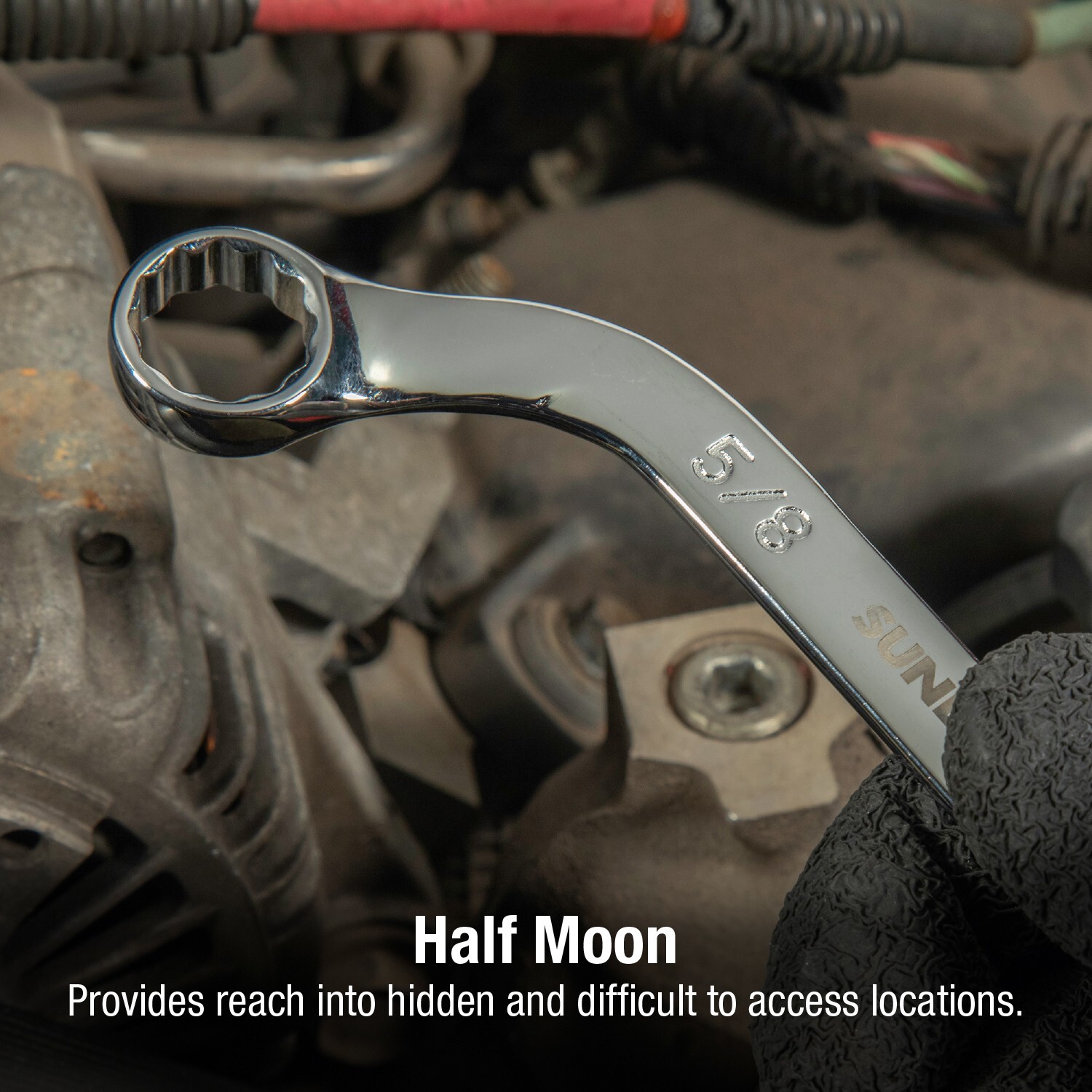Sunex Tools 9935 – 5 PIECE SAE HALF MOON WRENCH SET