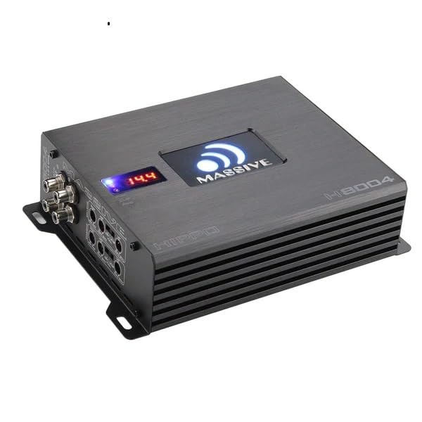 MASSIVE AUDIO H8004 HIPPO DIGITAL 4-CHANNEL CAR AMPLIFIER AMP 125W RMS x 4 @ 4Ω