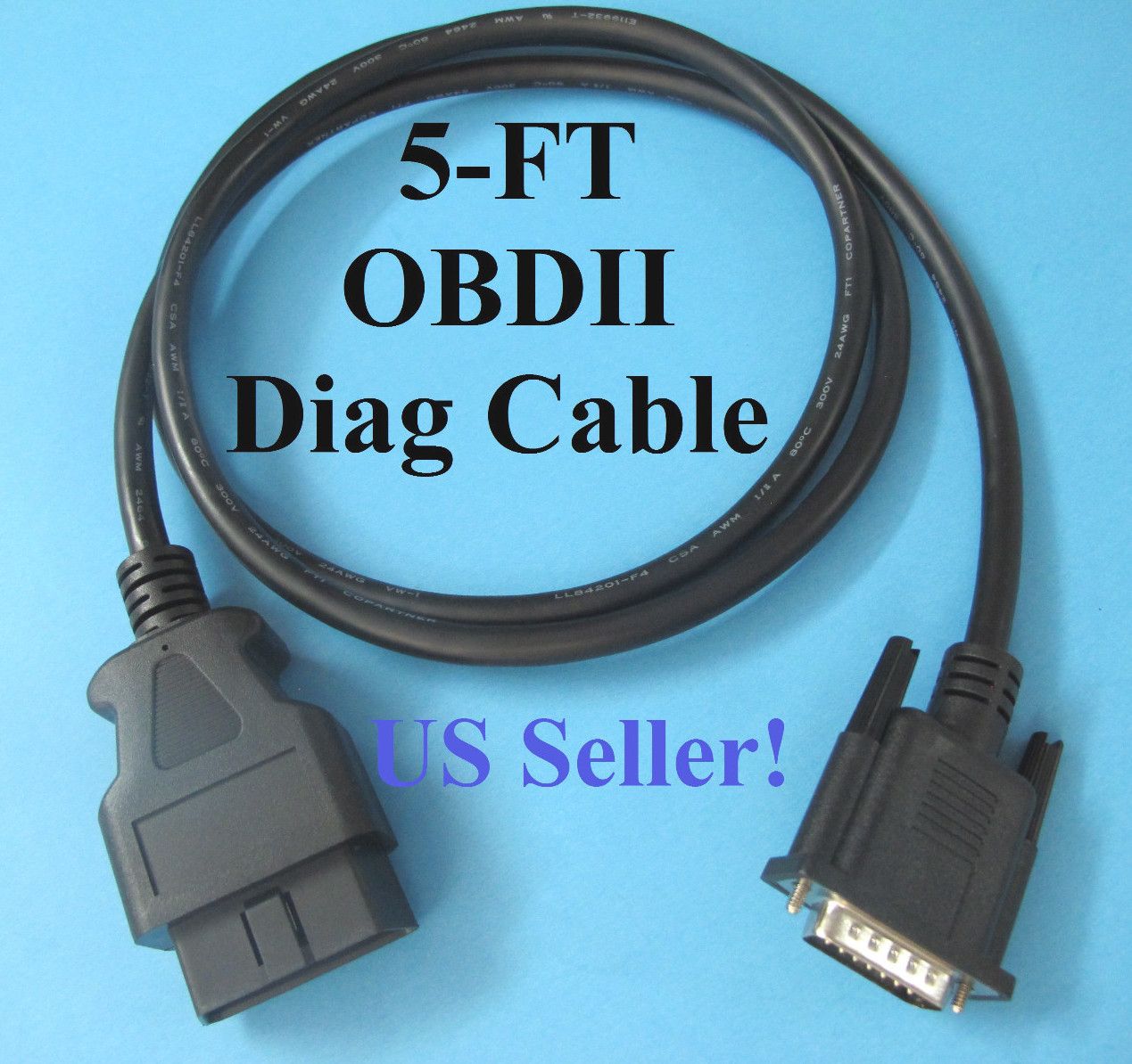 OBD2 OBDII Cable Compatible with Autel MaxiDiag JP701 EU702 US703 FR704 Scanners