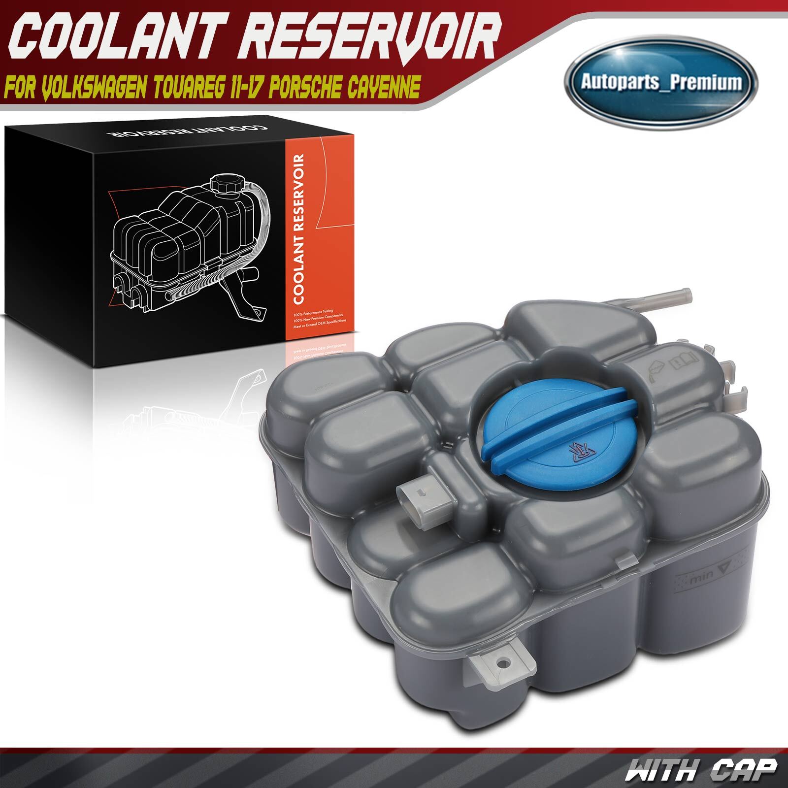 Engine Coolant Expansion Tank for Volkswagen Touareg 11-17 Porsche Cayenne 11-18
