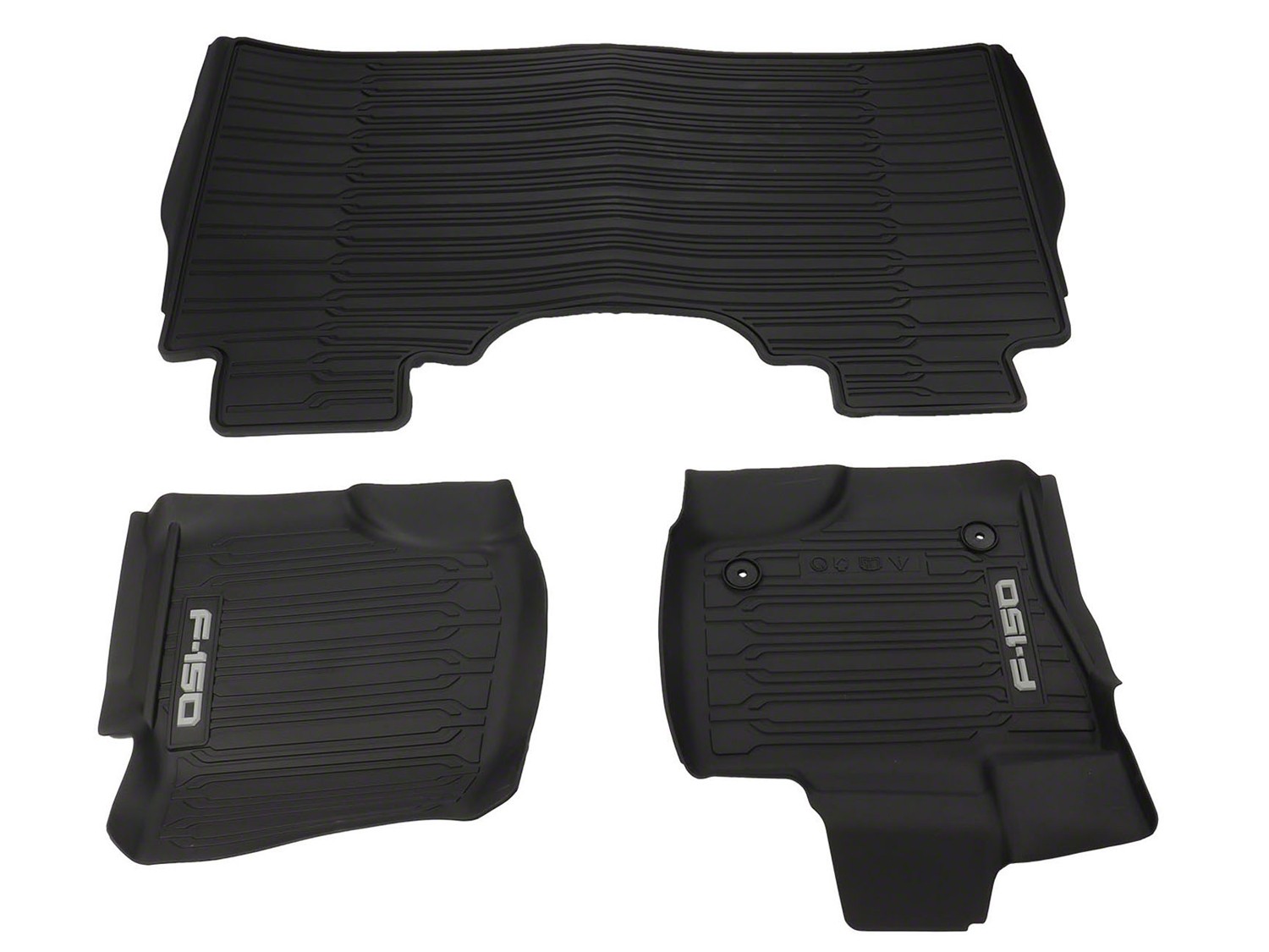 F-150 SuperCrew Floor Mat Set 2015-2024 All Weather Liners for Carpet Floor