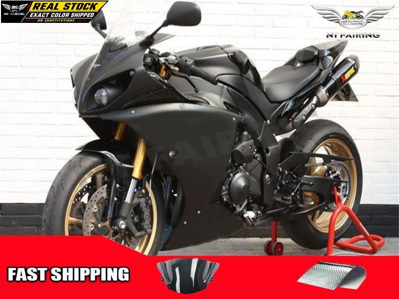 FT Fit for 2009-2011 Yamaha YZF R1 Injection Molding Black ABS Fairing Body p027