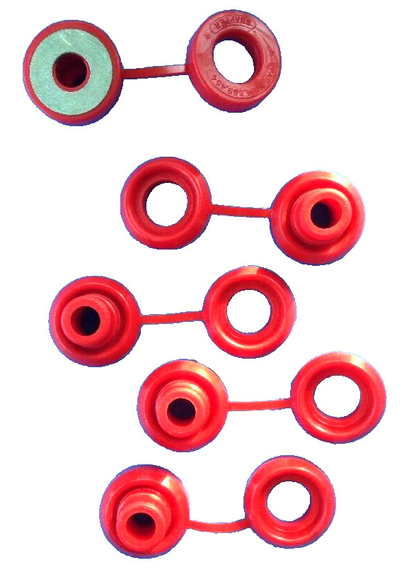 5 Hi-Temp Red Snapper Exhaust Grommet W/ Washer anti-vibration Insulators-5 Pcs