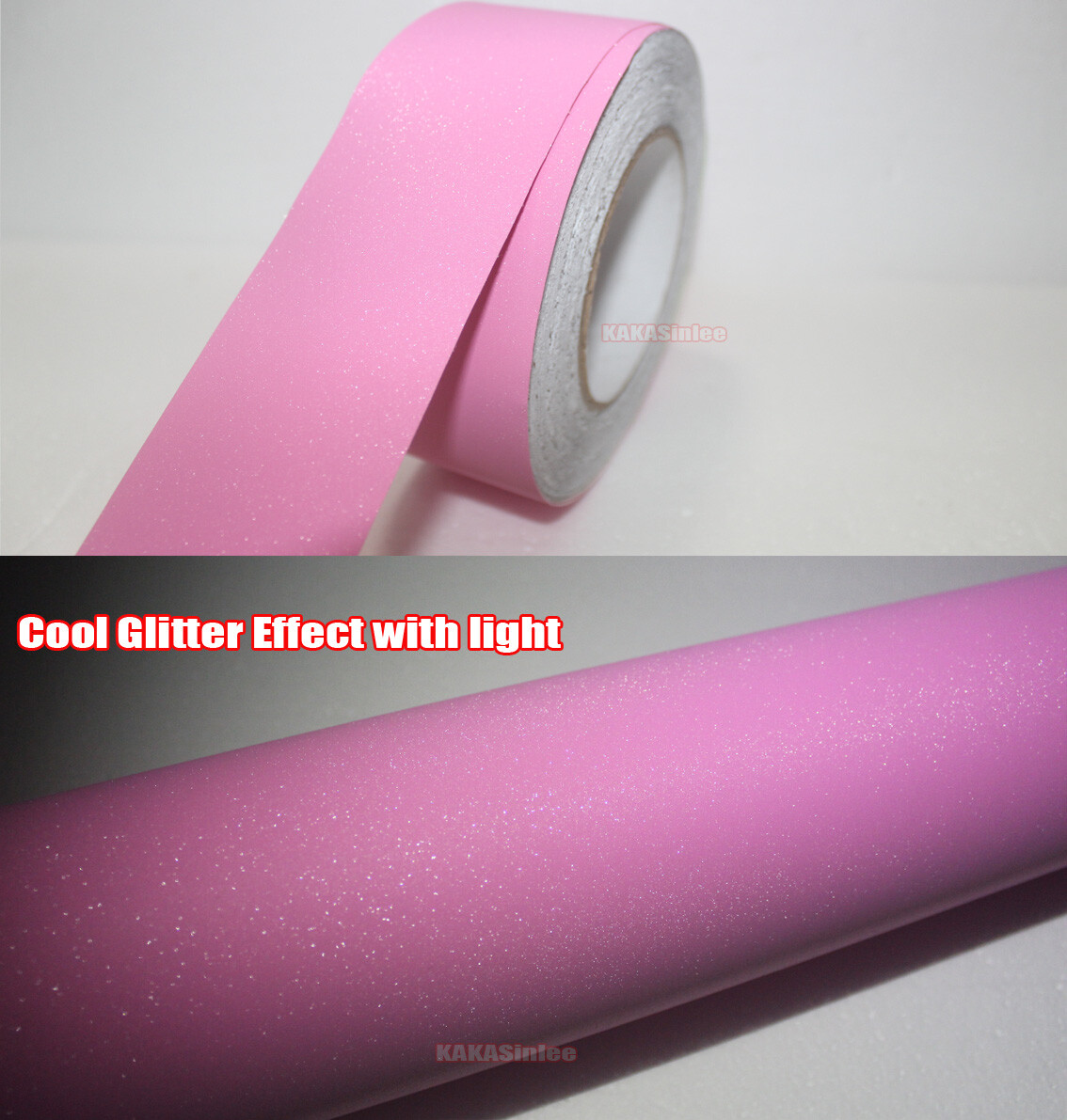 Pink Car House Glitter Flicker Twinkle Sparkle Vinyl Wrap Tape Decal Sticker AB