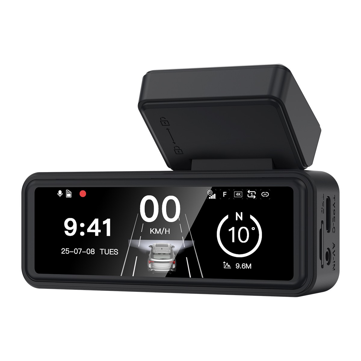 Night Vision Dash Camera 4K Front and Rear Dash Cam ADAS Built-In WiFi & GPS NEW